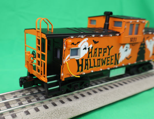 MTH 30-77411 - RailKing - Extended Vision Caboose "Halloween" #1031 w/ LED Lights - MrMuffin'sTrains