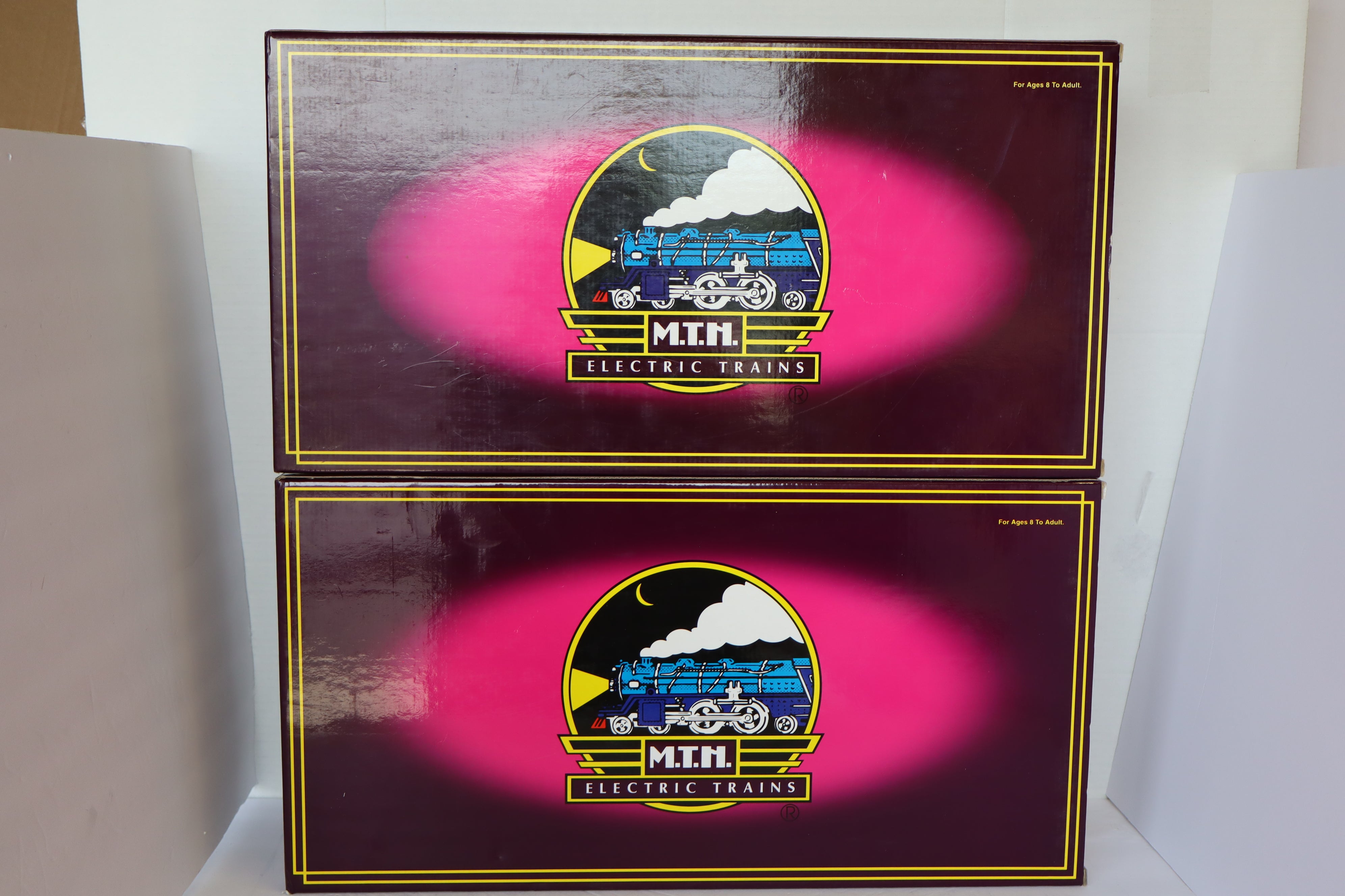 MTH 20-6653 & 20-6638 Union Pacific 70' ABS Smooth 4 Car Pass Set-Second hand-M7916