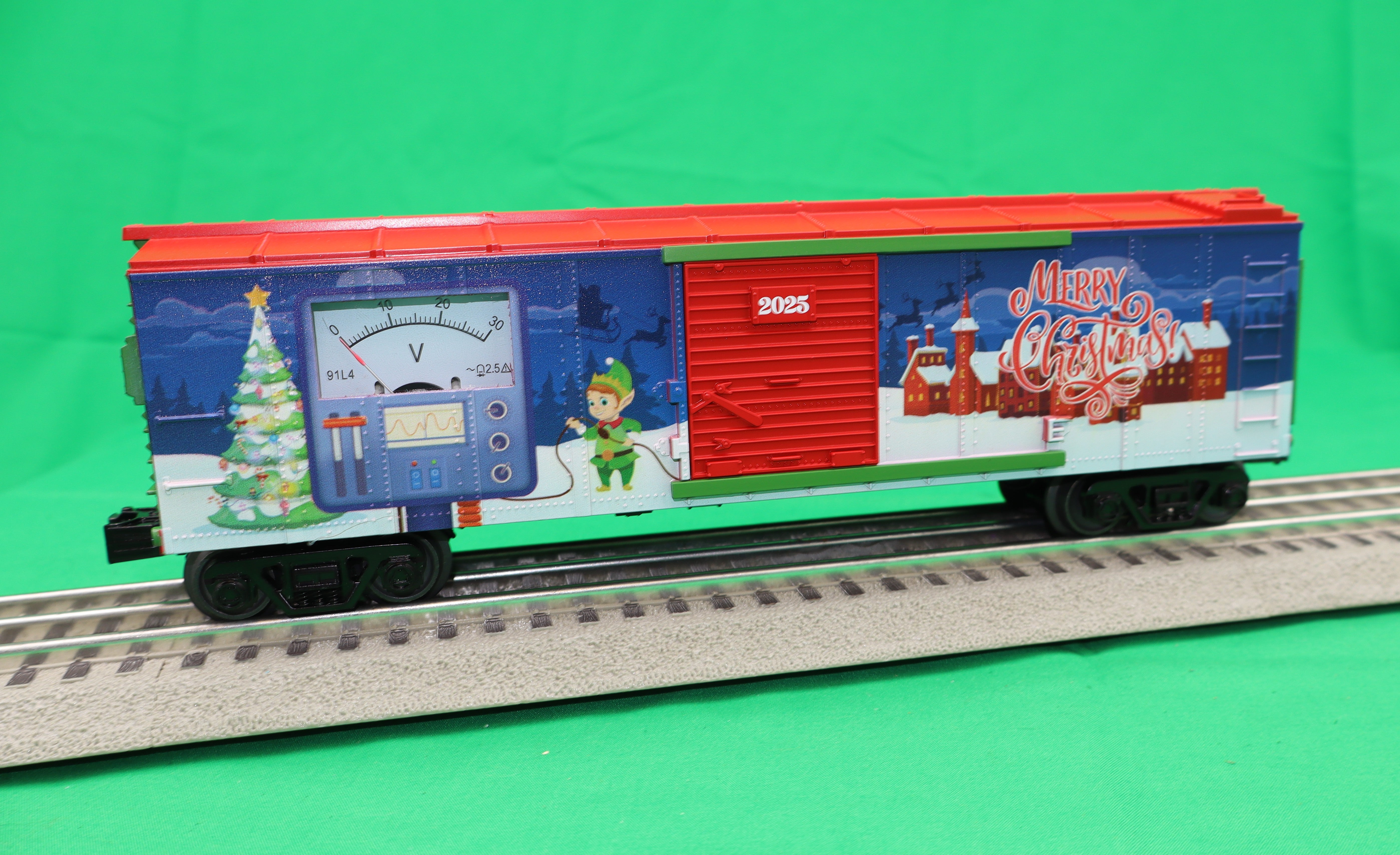 MTH 30-71232 - Box Car "Christmas" #2025 w/ Power Meter