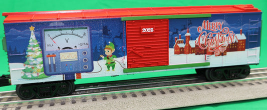 MTH 30-71232 - Box Car "Christmas" #2025 w/ Power Meter - MrMuffin'sTrains