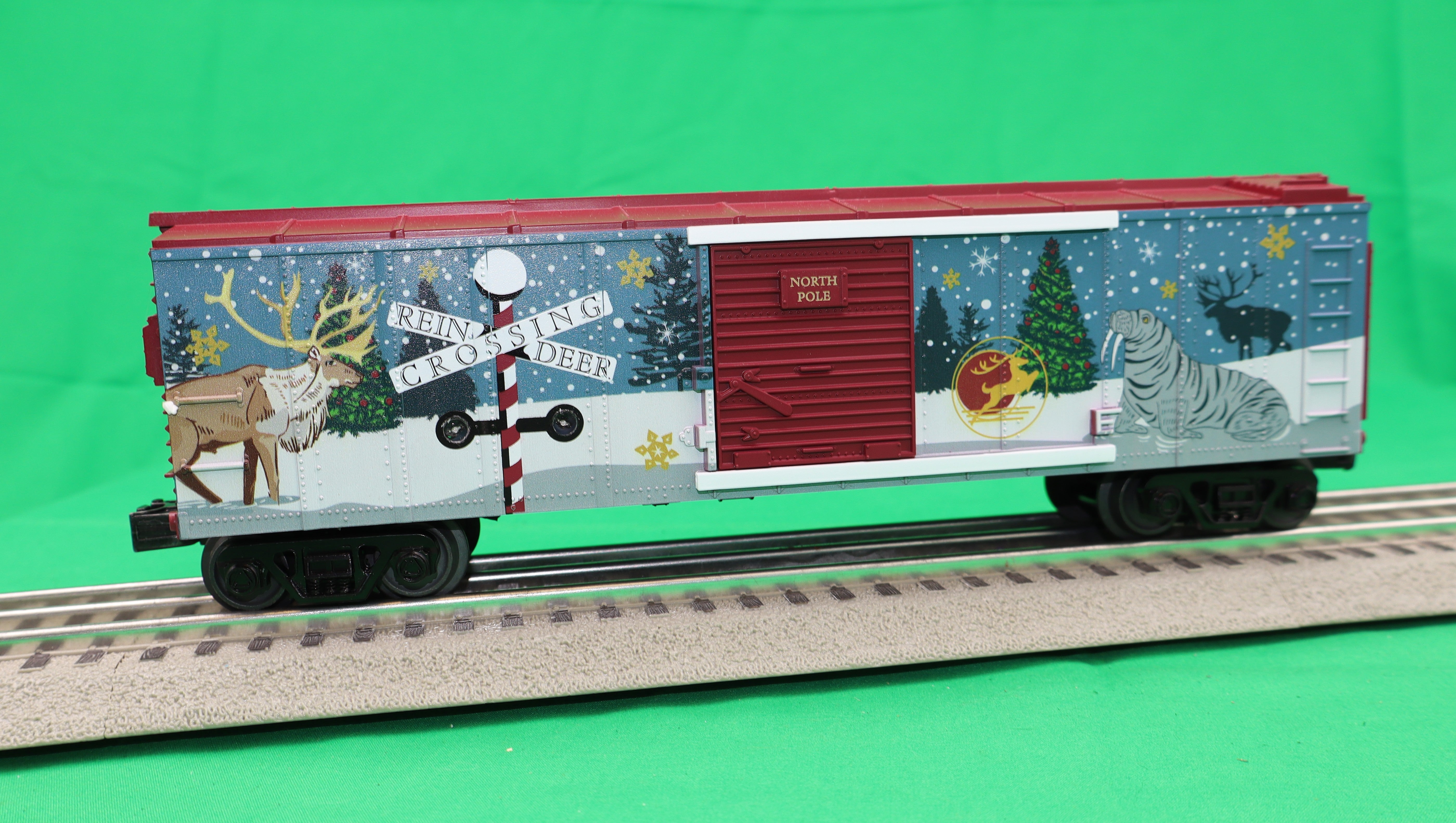 MTH 30-71238 - Box Car "North Pole" #2025 w/ Blinking LEDs