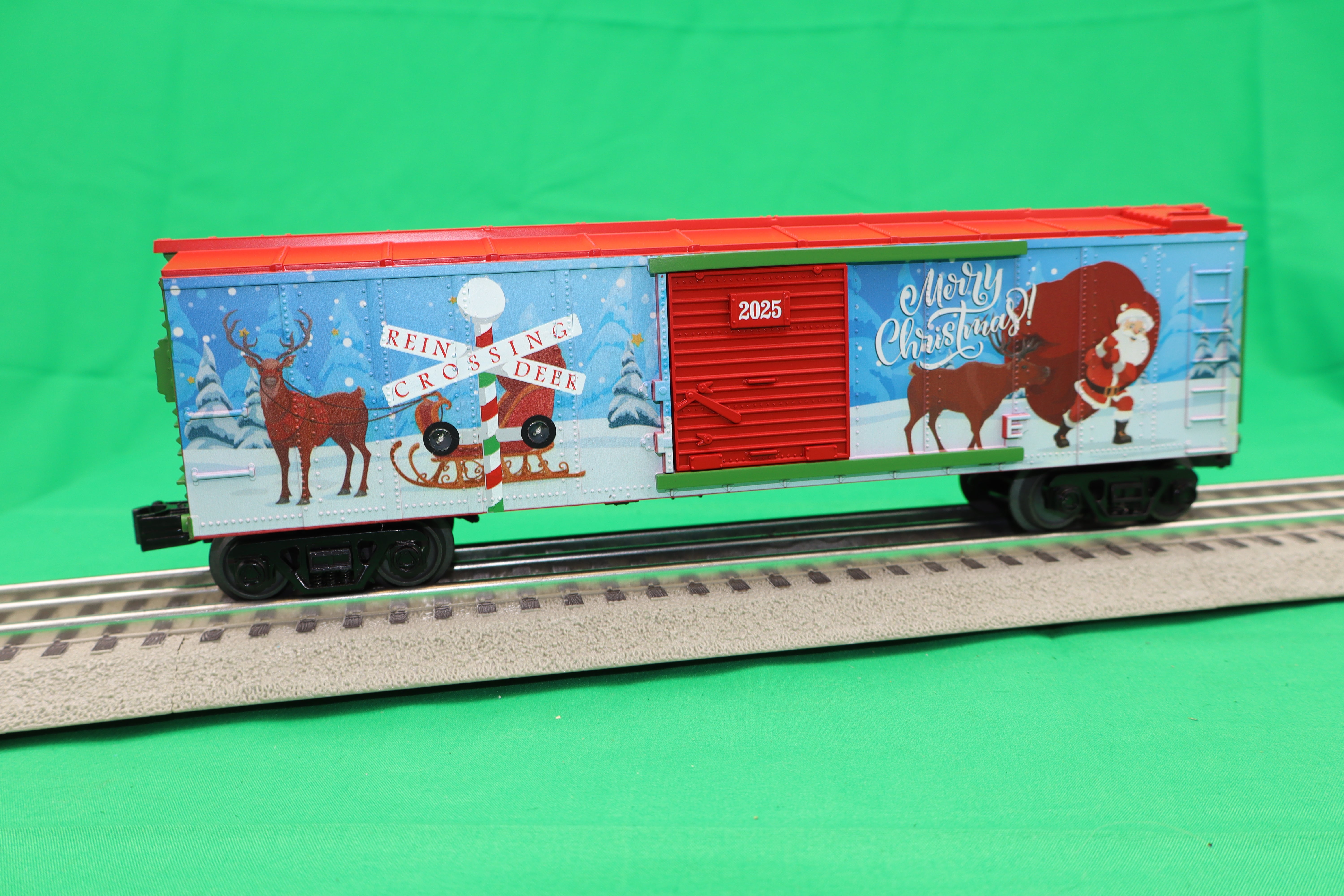 MTH 30-71233 - Box Car "Christmas" #2025 w/ Blinking LEDs