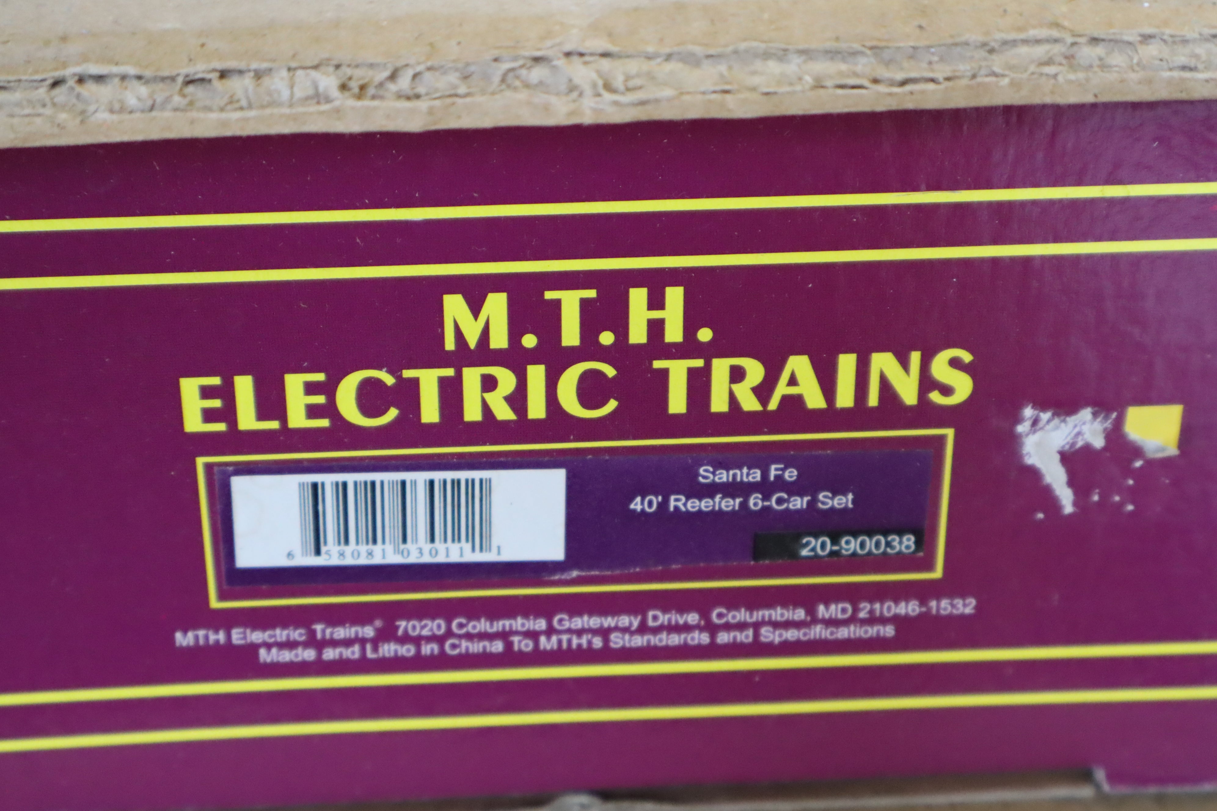 MTH 20-90038 Santa Fe 40' Reefer 6-Car Set-Second hand-M7920