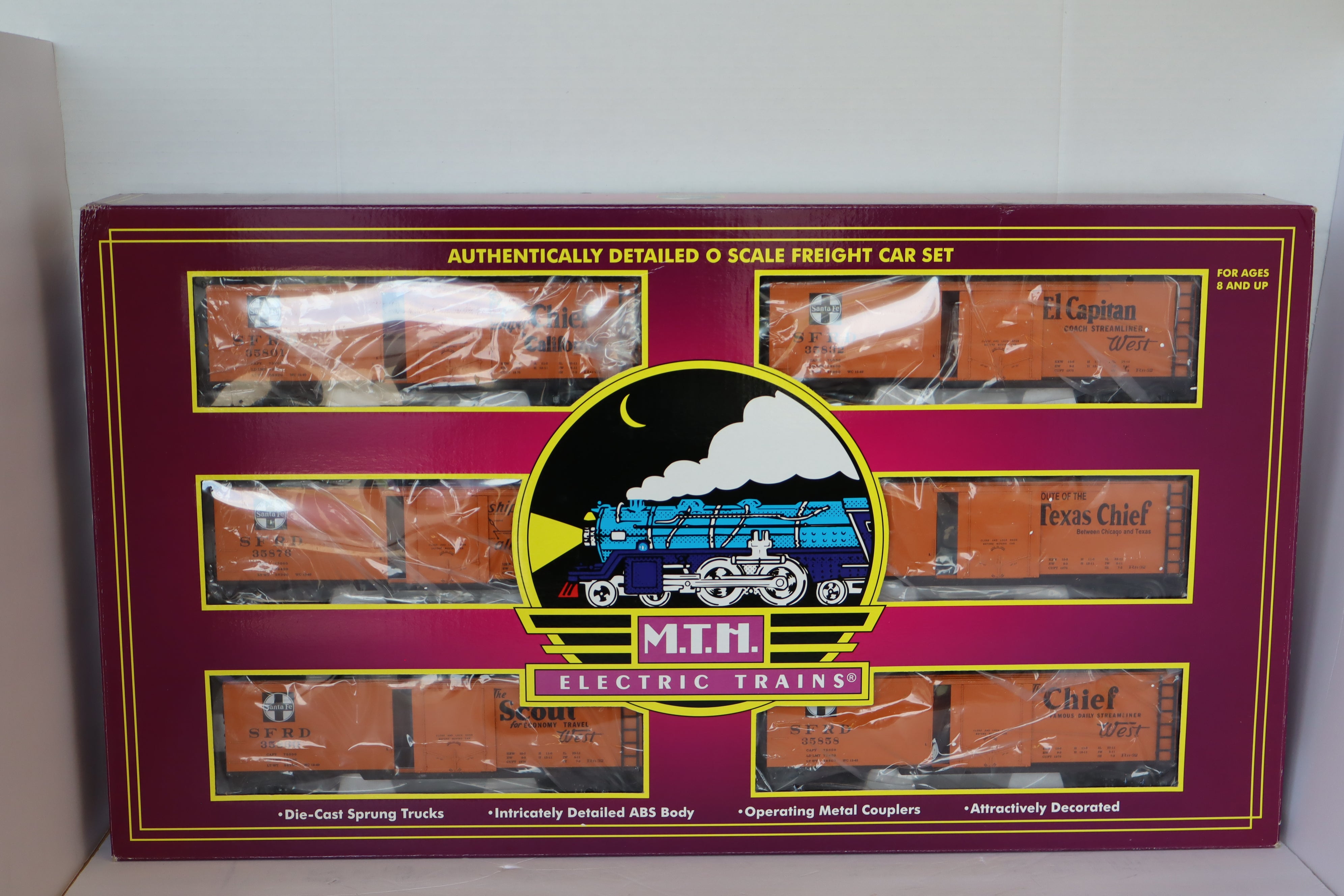 MTH 20-90038 Santa Fe 40' Reefer 6-Car Set-Second hand-M7920