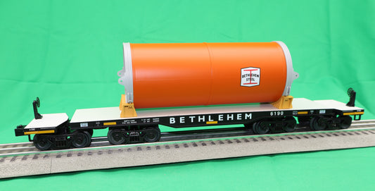 Lionel 2526190 - Heavy Duty Flatcar "Bethlehem Steel" #6190 - MrMuffin'sTrains