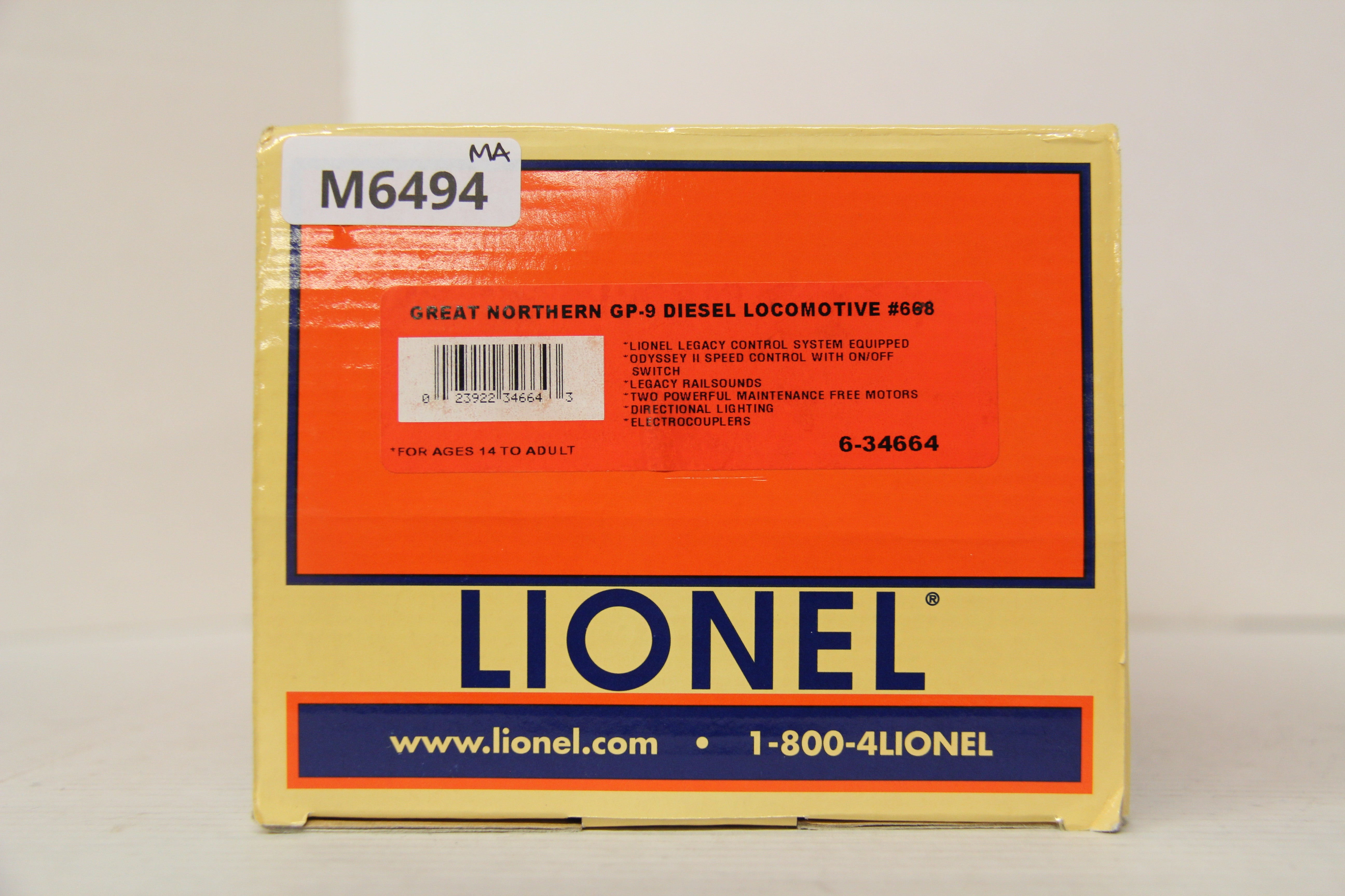 Lionel 6-34664 Great Northern GP-9 Diesel Locomotive-Second hand-M6494