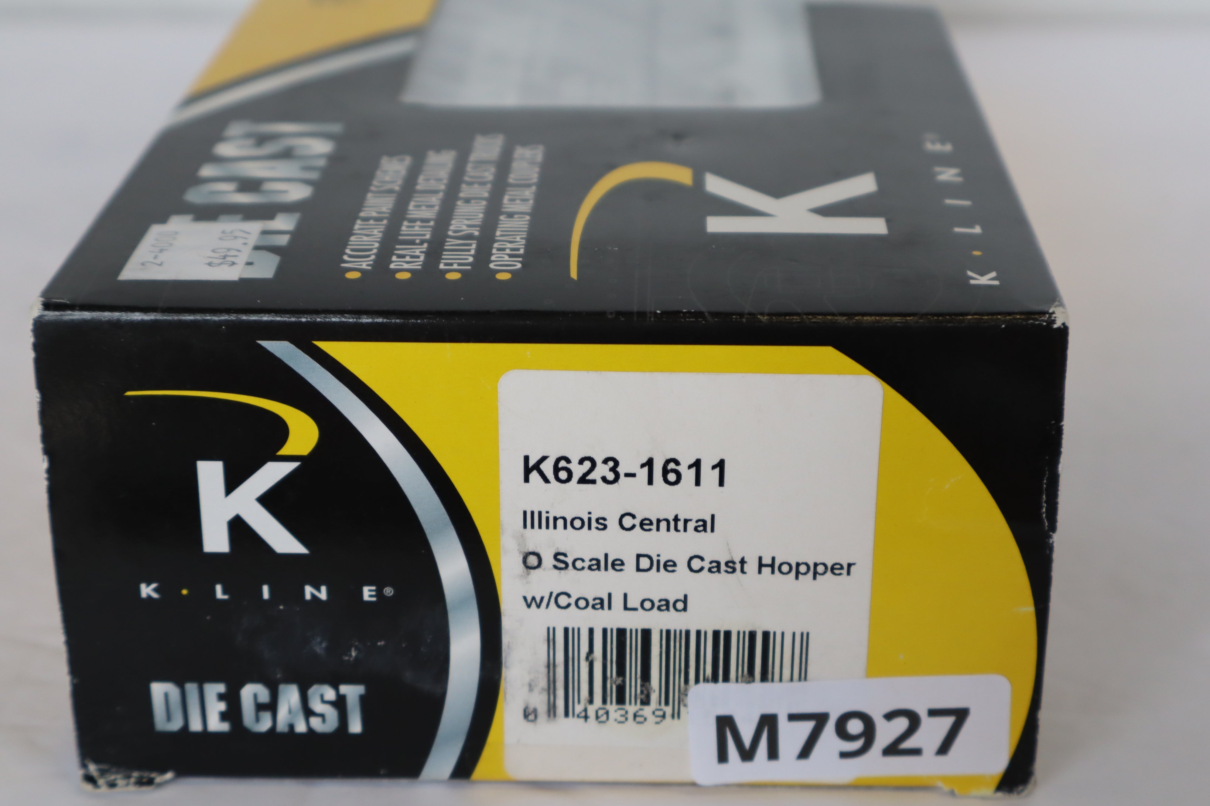 K Line Diecast K623-1611 Illinois Central Hopper w/ Coal Load-Second hand-M7927