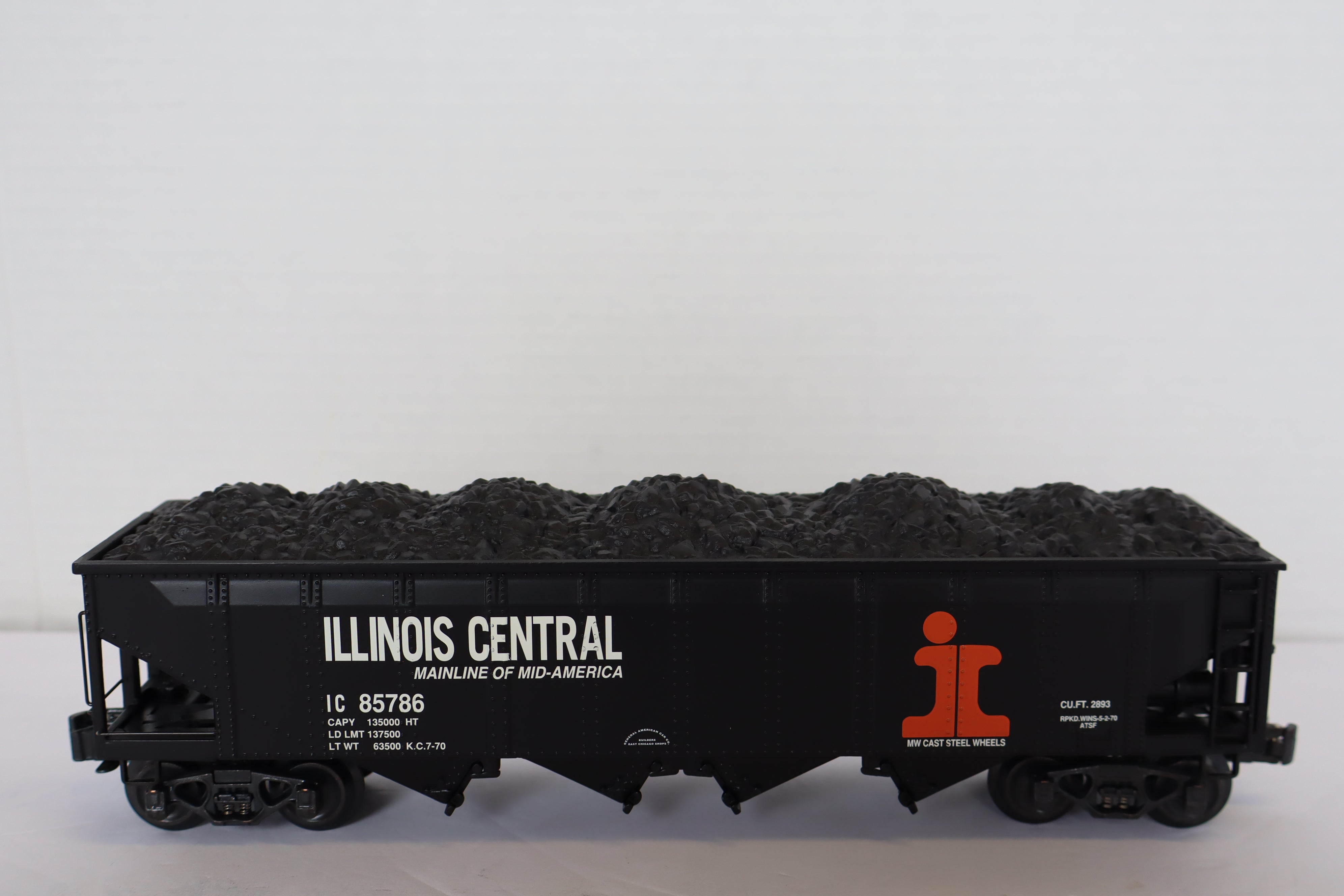 K Line Diecast K623-1611 Illinois Central Hopper w/ Coal Load-Second hand-M7927