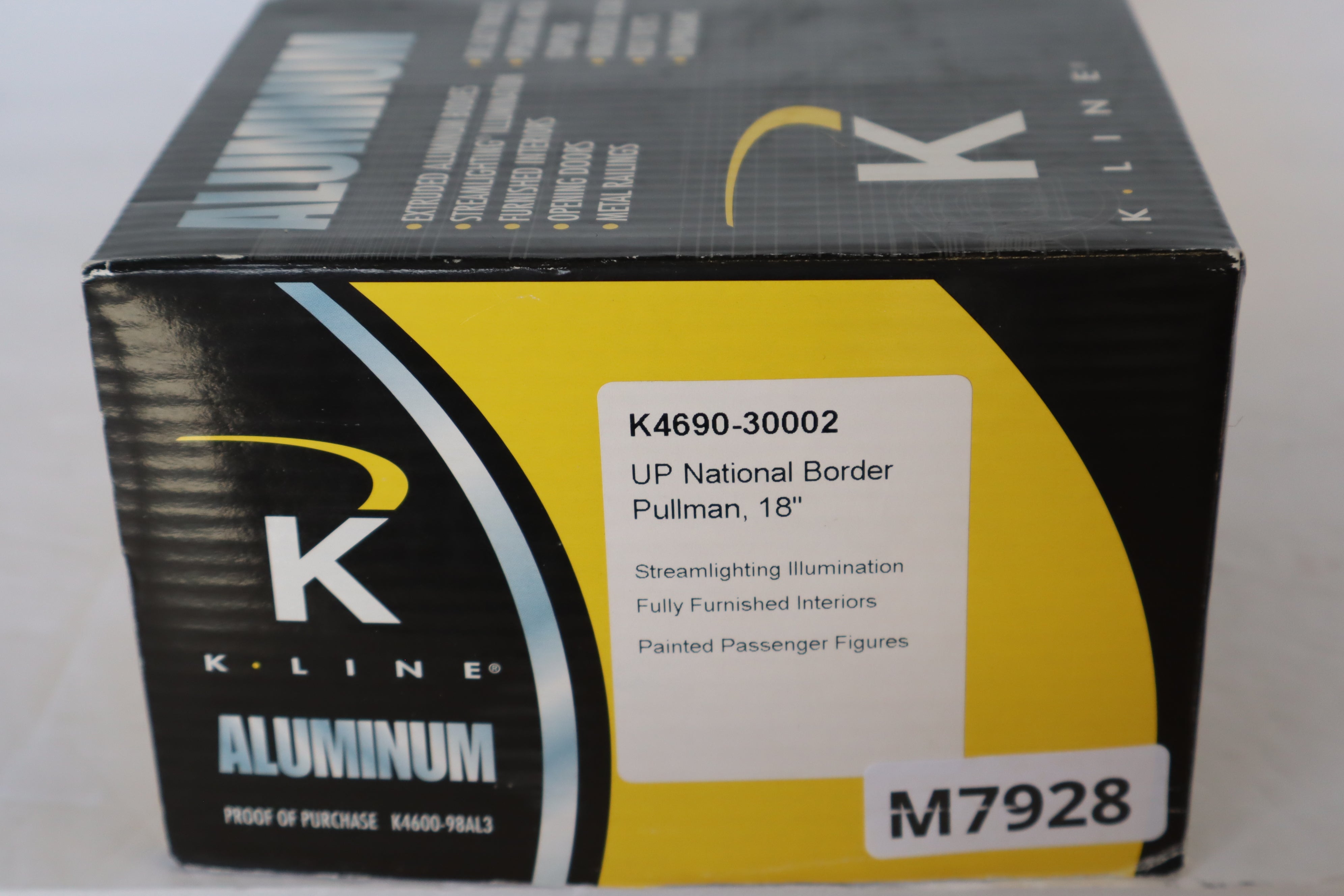 K Line Aluminum K4690-30002 Union Pacific National Border 18" Pullman Car-Second hand-M7928