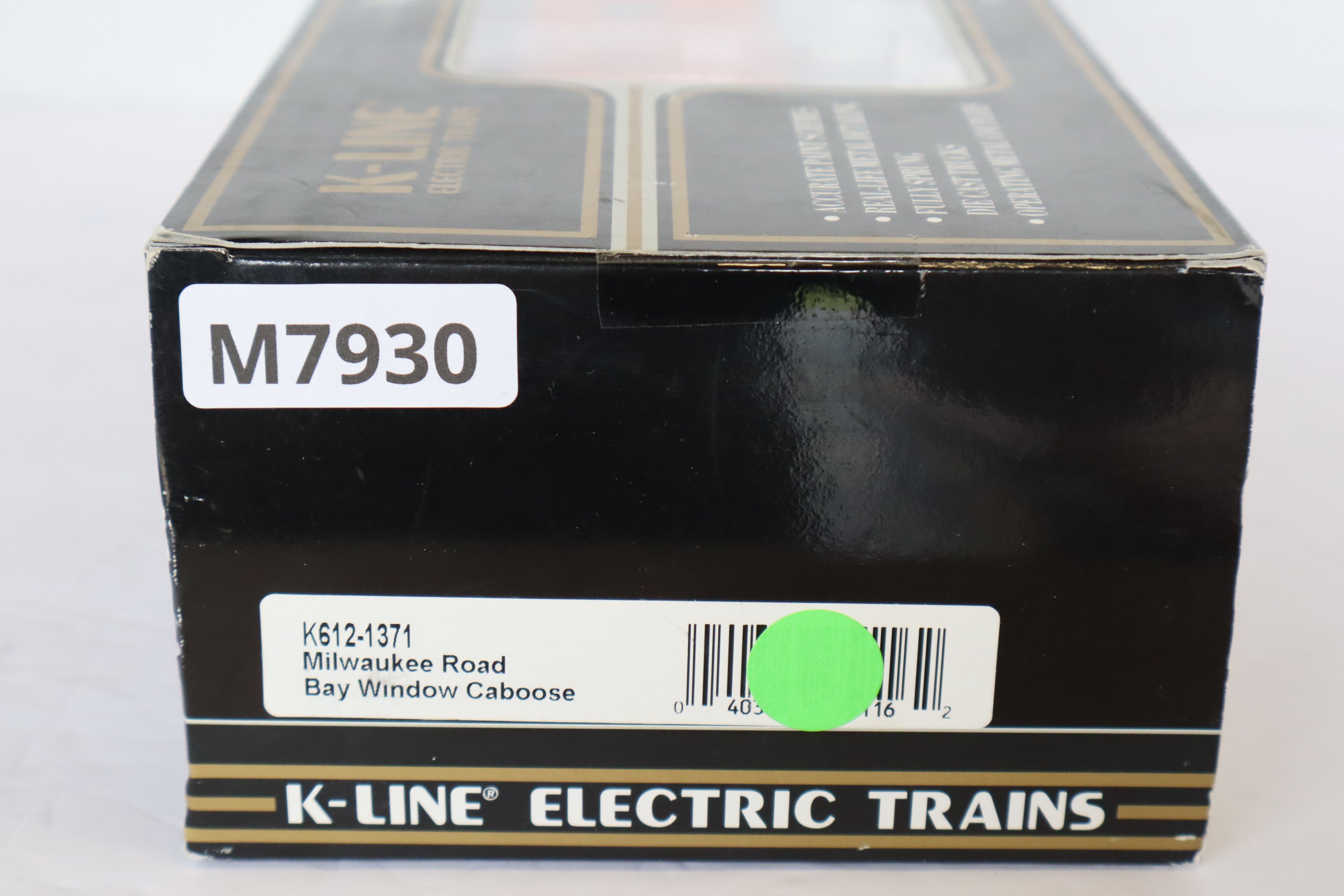 K Line CLASSIC K612-1371 Milwaukee Road Bay Window Caboose-Second hand-M7930