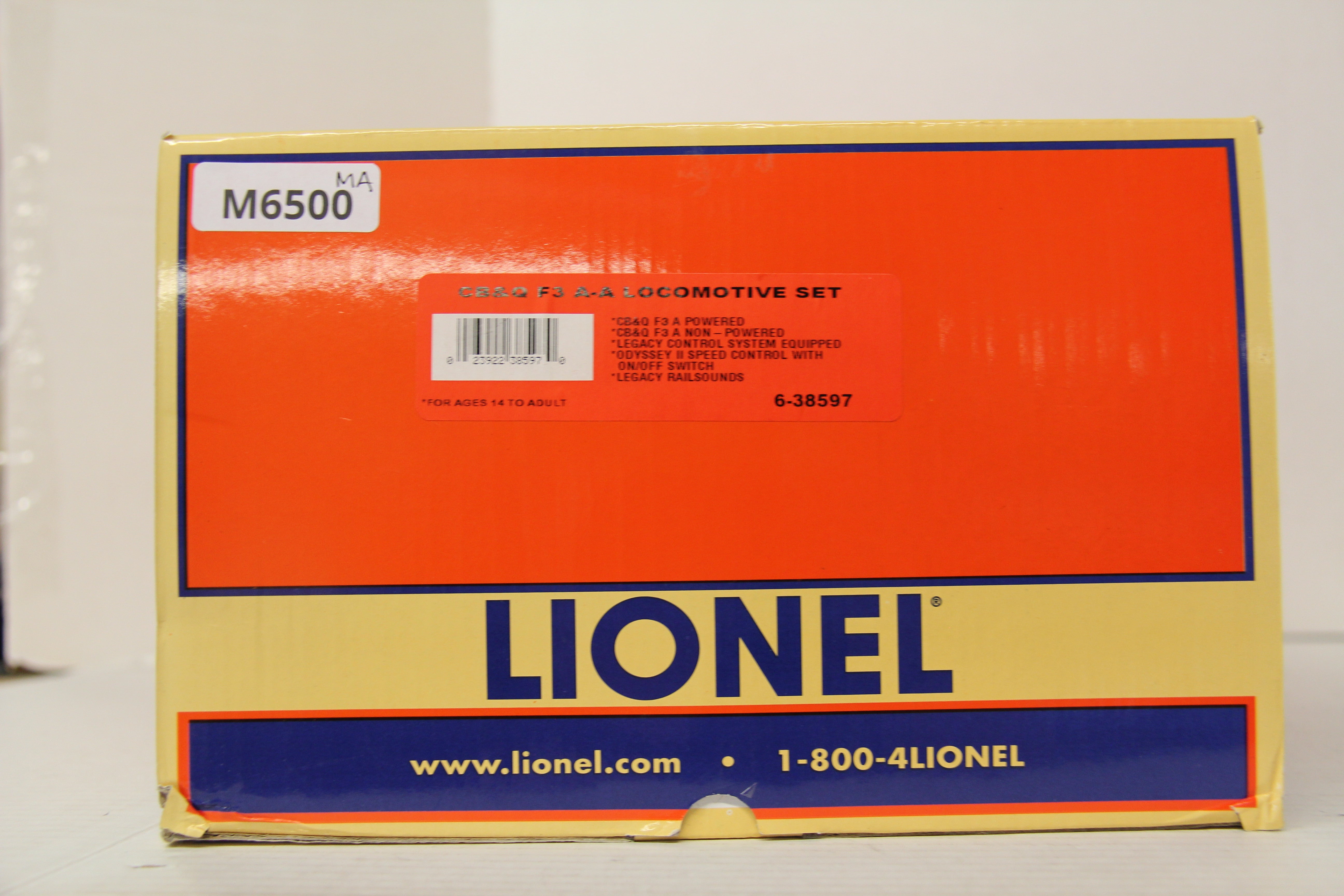 Lionel 6-38597 CB&Q F3 AA Locomotive Set-Second hand-M6500