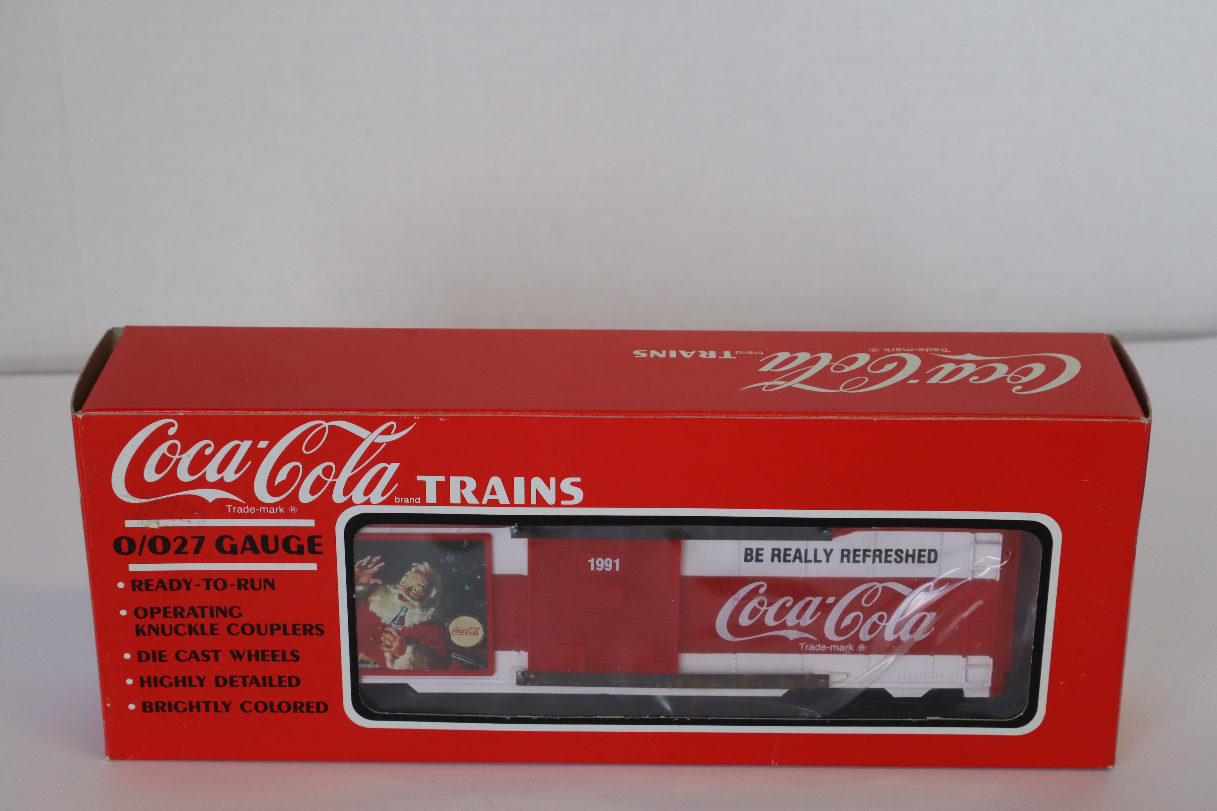 1991 K Line Coke K644702 Christmas Boxcar-Second hand-M7937