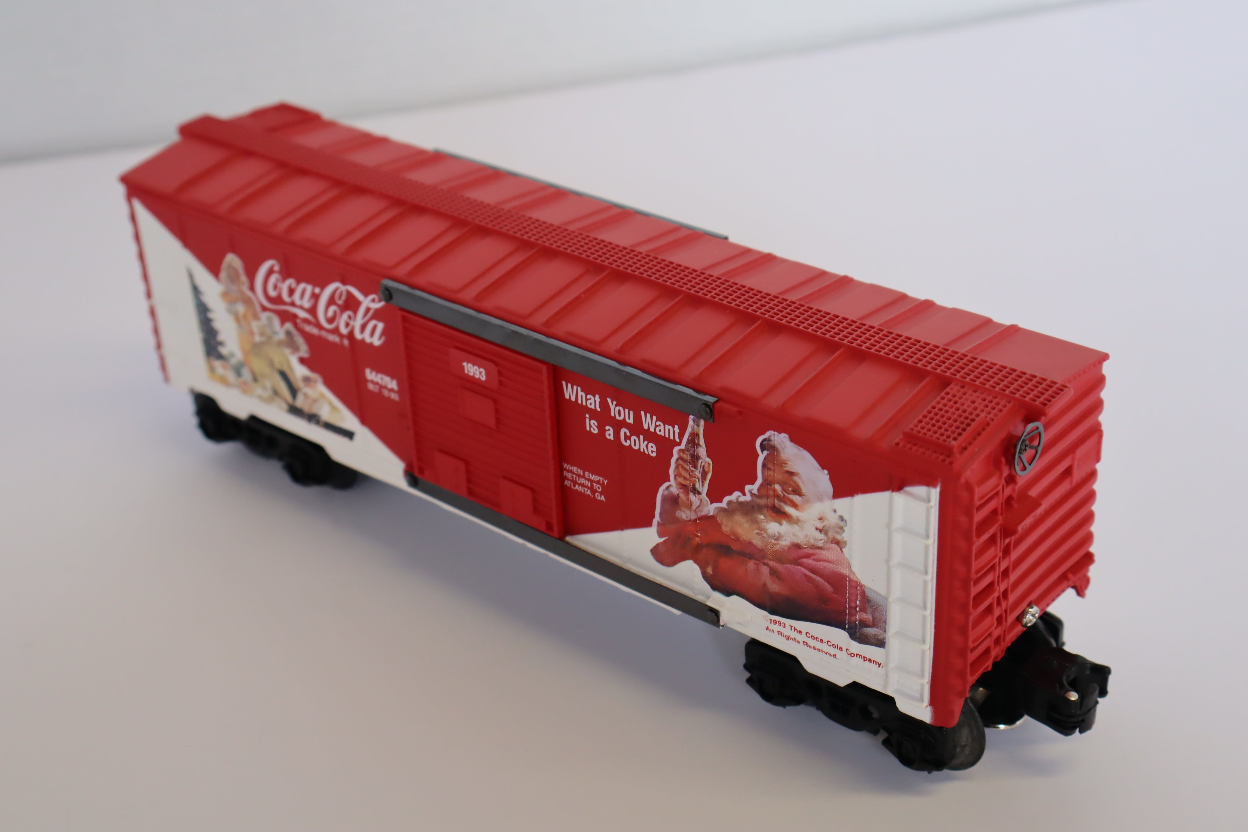 1993 K Line Coke K64474 Christmas Boxcar-Second hand-M7938