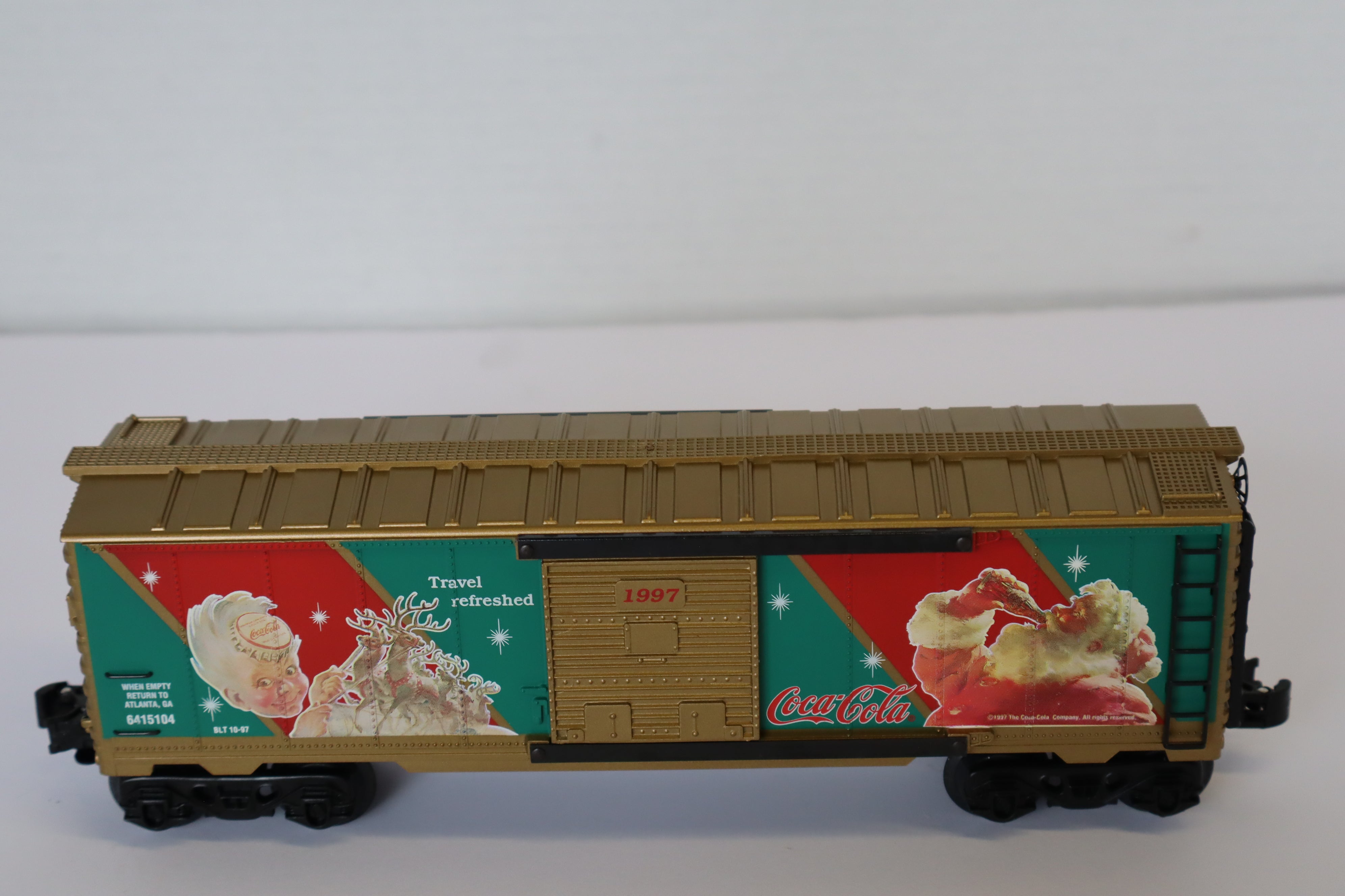 1997 K Line K641-5104 Coca-Cola Historical Christmas Boxcar-Second hand-M7940