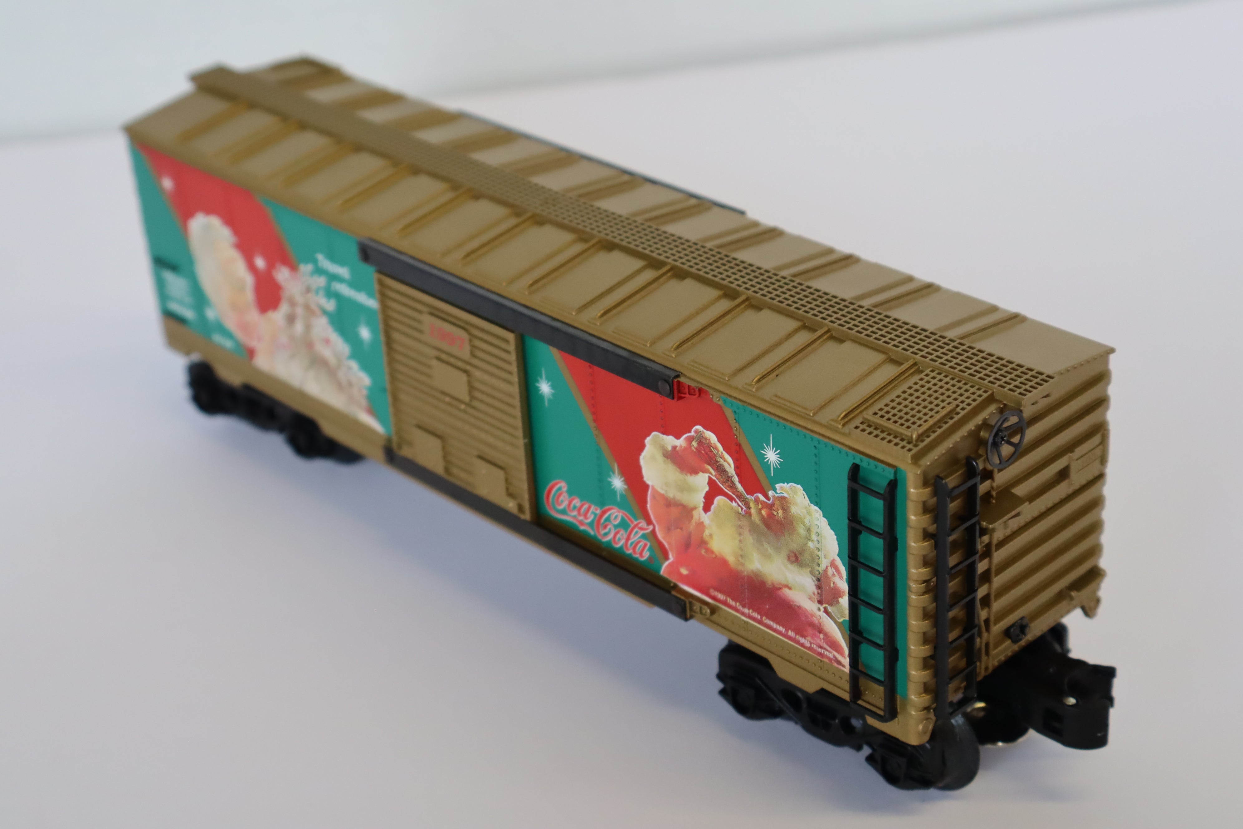 1997 K Line K641-5104 Coca-Cola Historical Christmas Boxcar-Second hand-M7940
