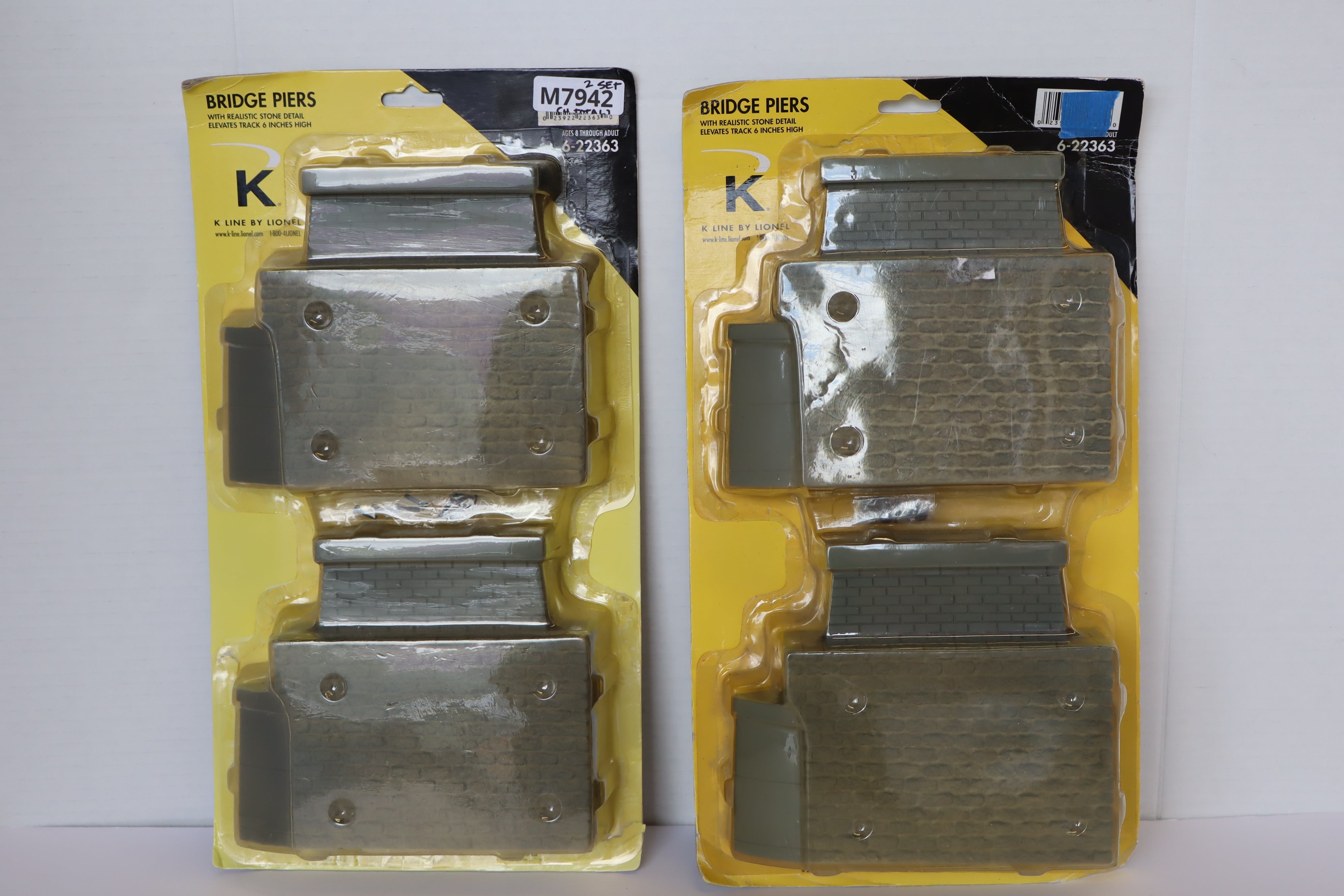 K Line by Lionel 6-22363 Bridge Piers 2 Set-Second hand-M7942