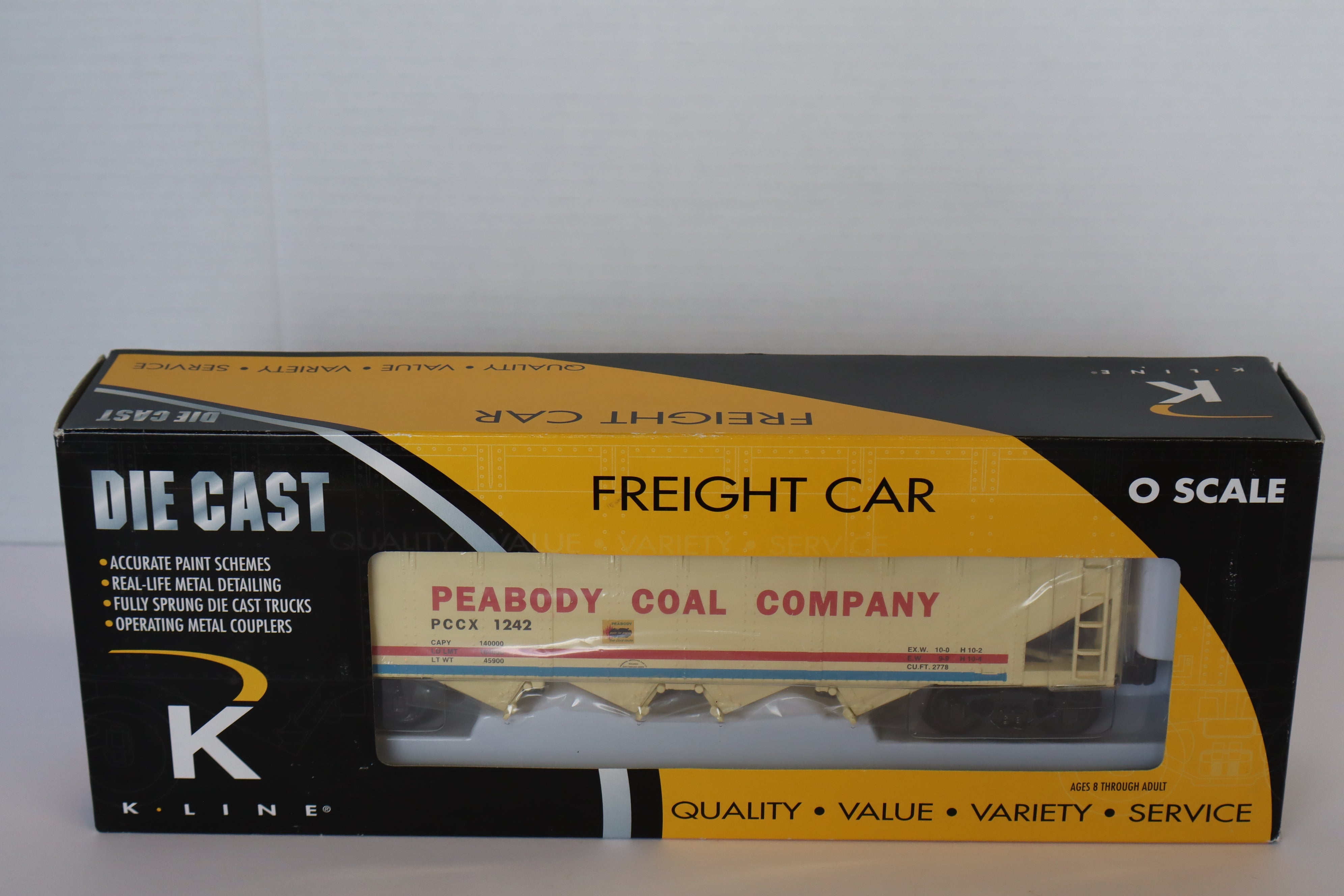 K Line Diecast K623-8019 Peabody Coal Company Hopper w/ Coal Load-Second hand-M7944