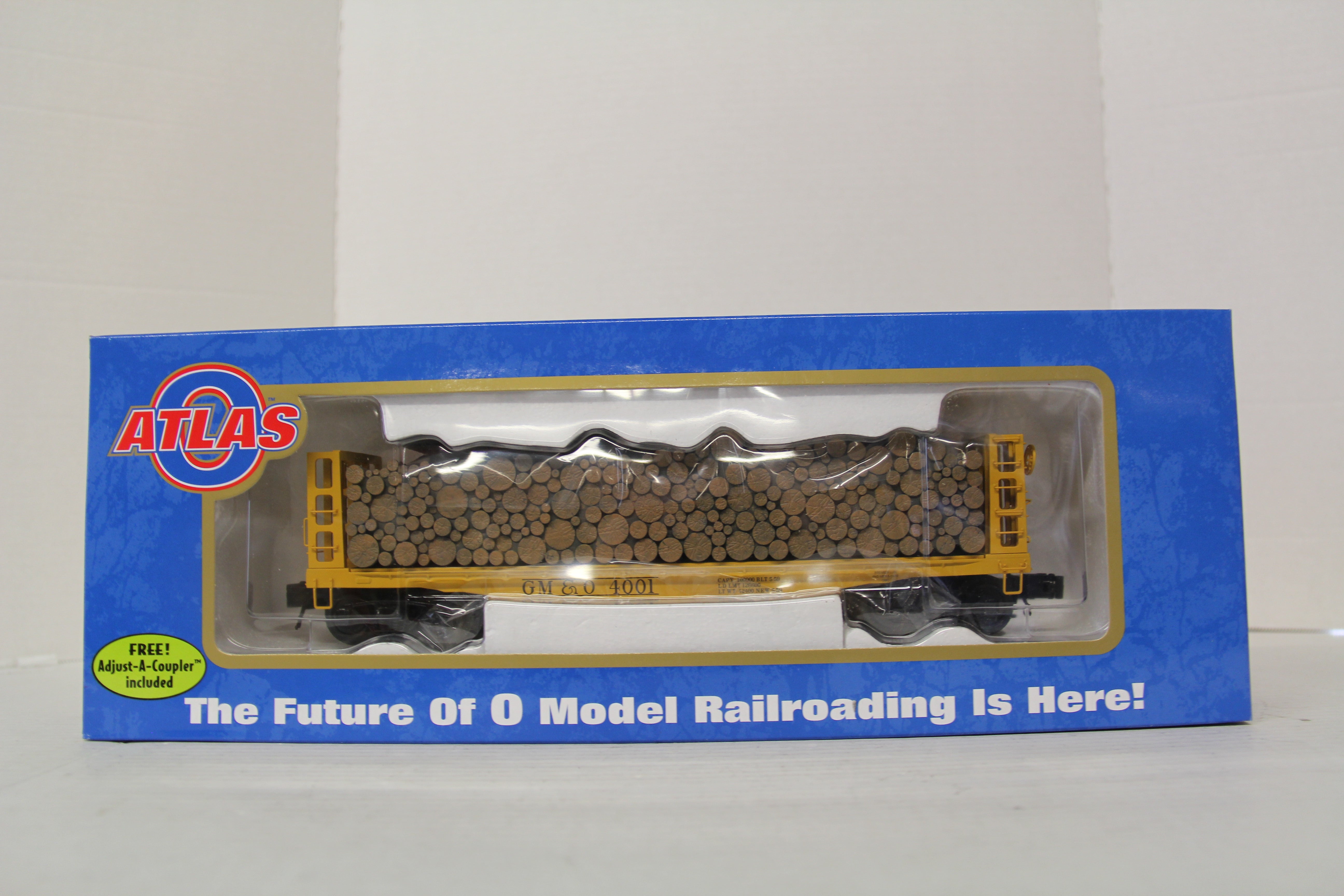 Atlas #6284-2 Gulf Mobile & Ohio Pulpwood Flat Car #4001-Second hand-M6512