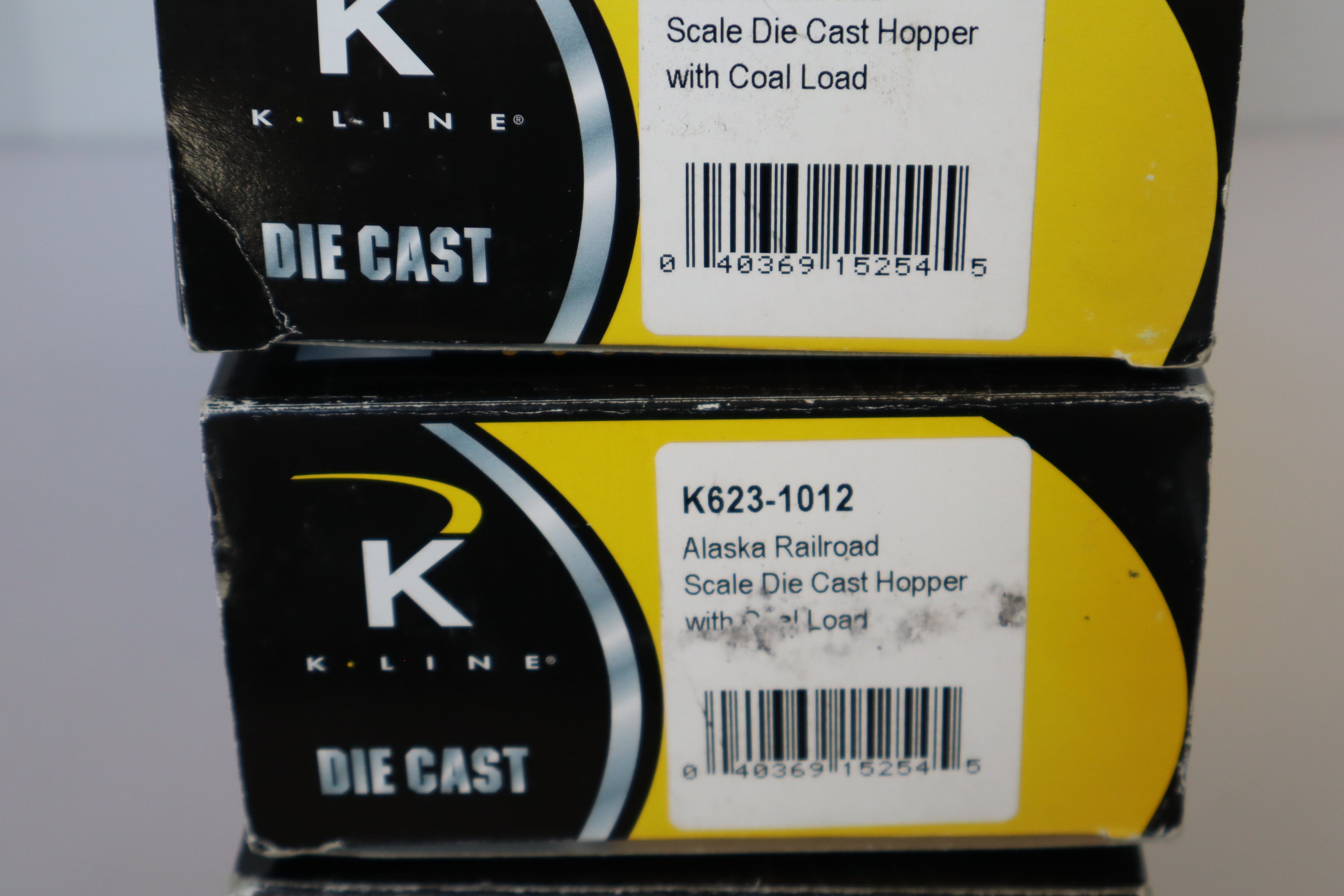 K Line Diecast K623-1012 Alaska Railroad Hopper w/ Coal Load 3 Set-Second hand-M7946