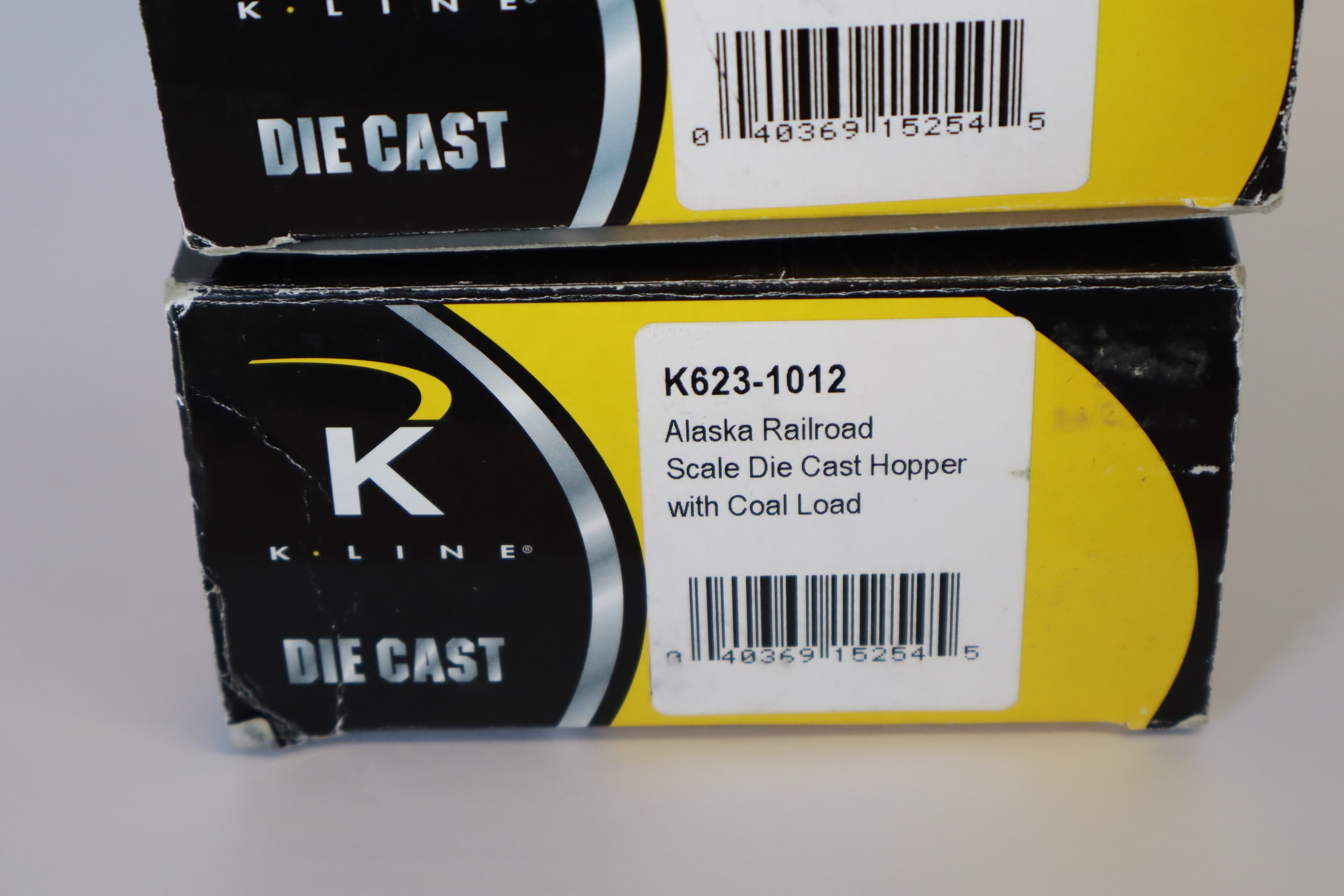 K Line Diecast K623-1012 Alaska Railroad Hopper w/ Coal Load 3 Set-Second hand-M7946
