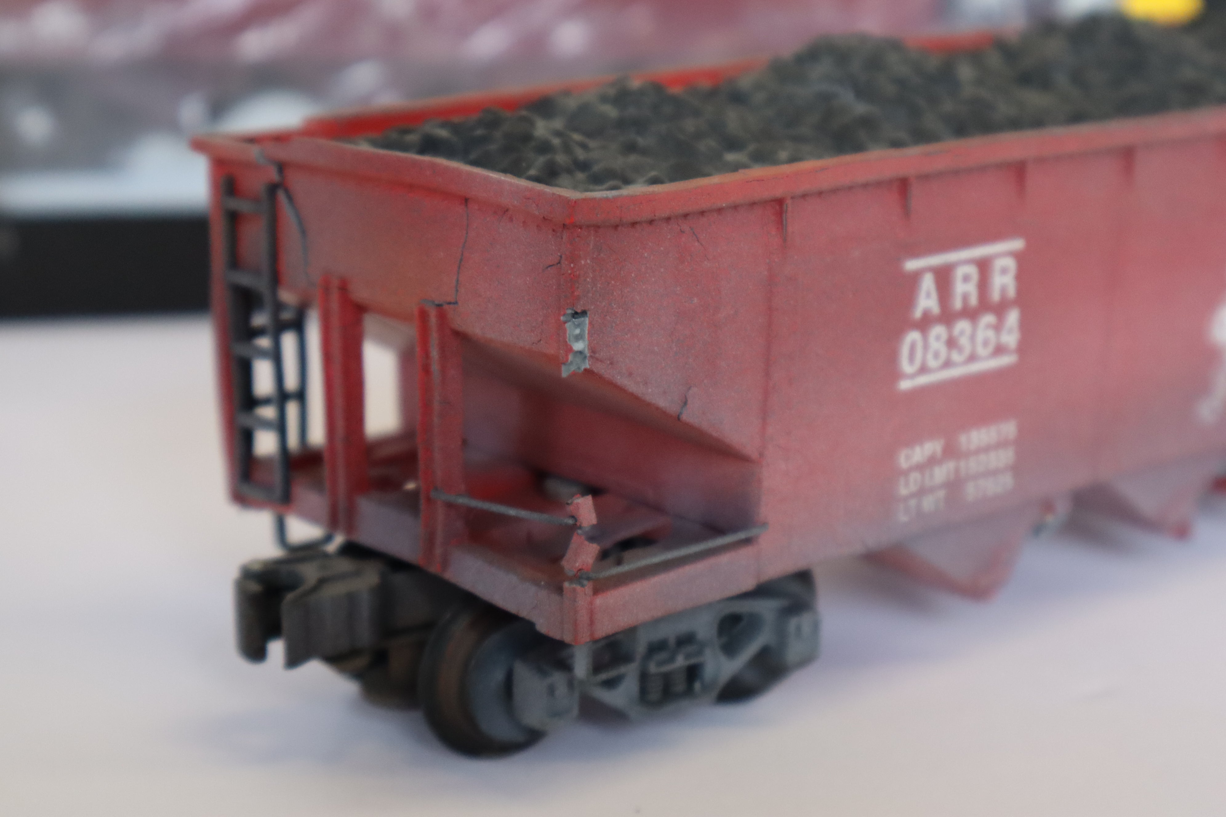 K Line Diecast K623-1012 Alaska Railroad Hopper w/ Coal Load 3 Set-Second hand-M7946