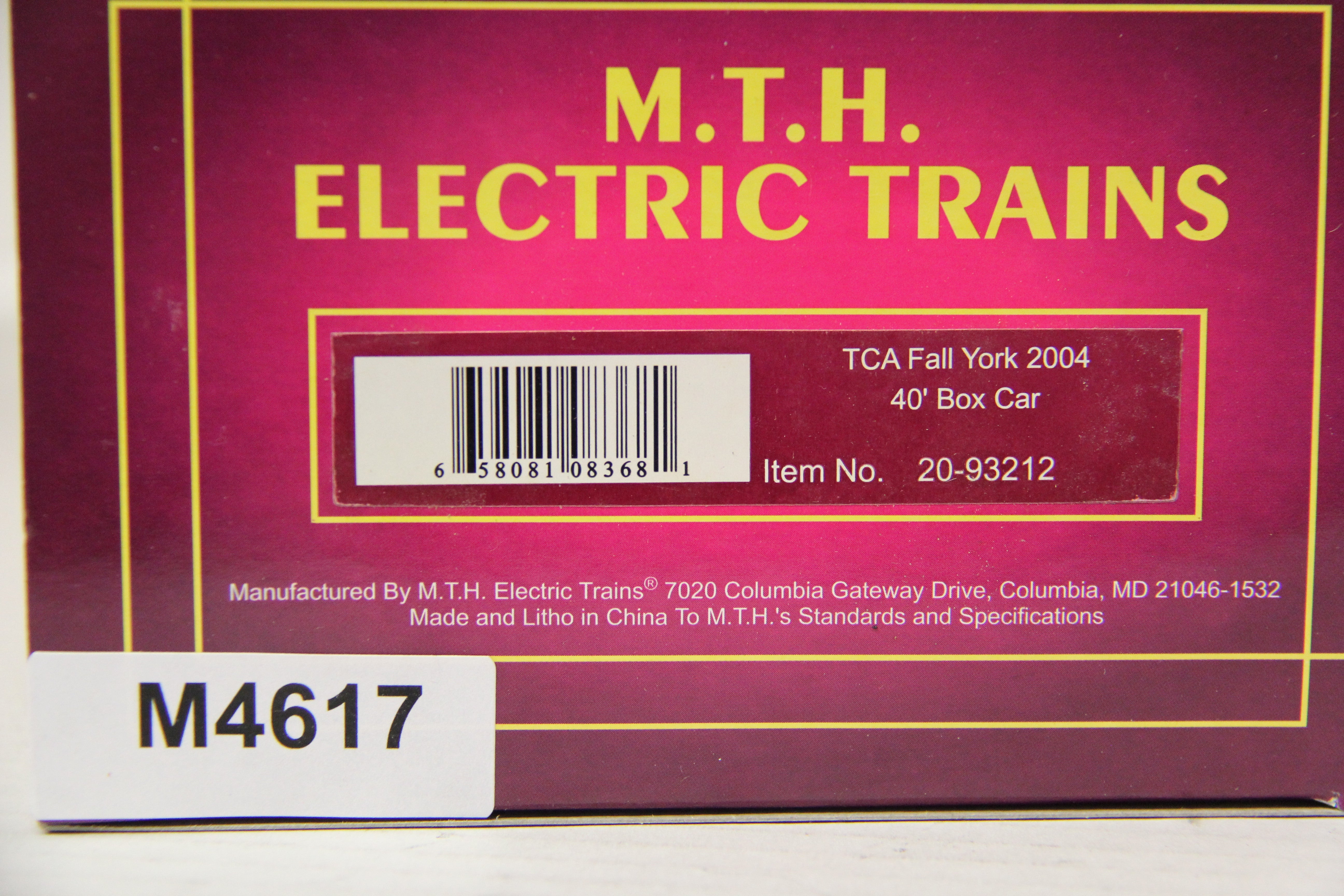 MTH 20-93212 Fall York 2004 - 40' Box Car-Second hand-M4617
