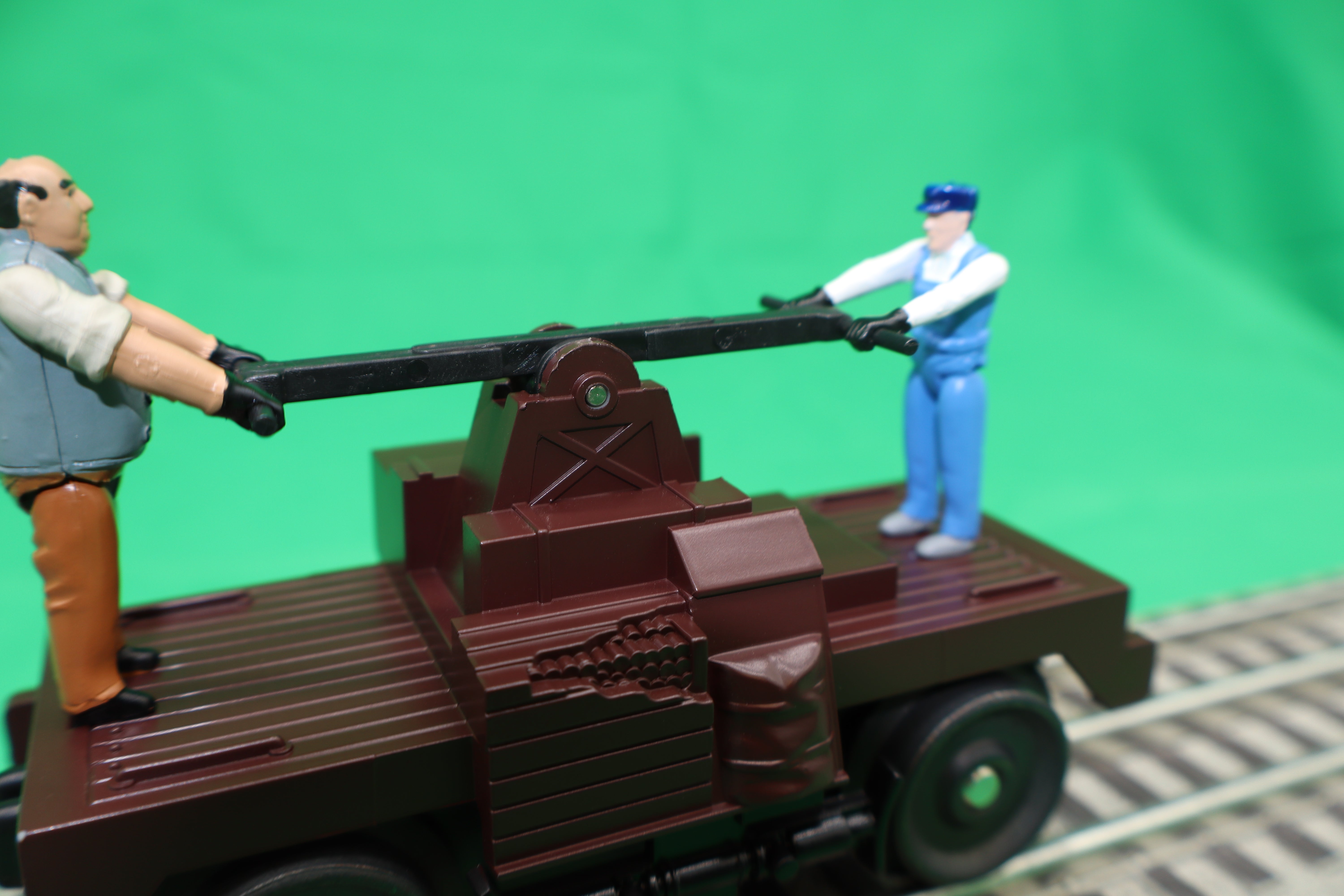 MTH 30-5235 - Operating Hand Car "Maintenance of Way" (Tuscan)