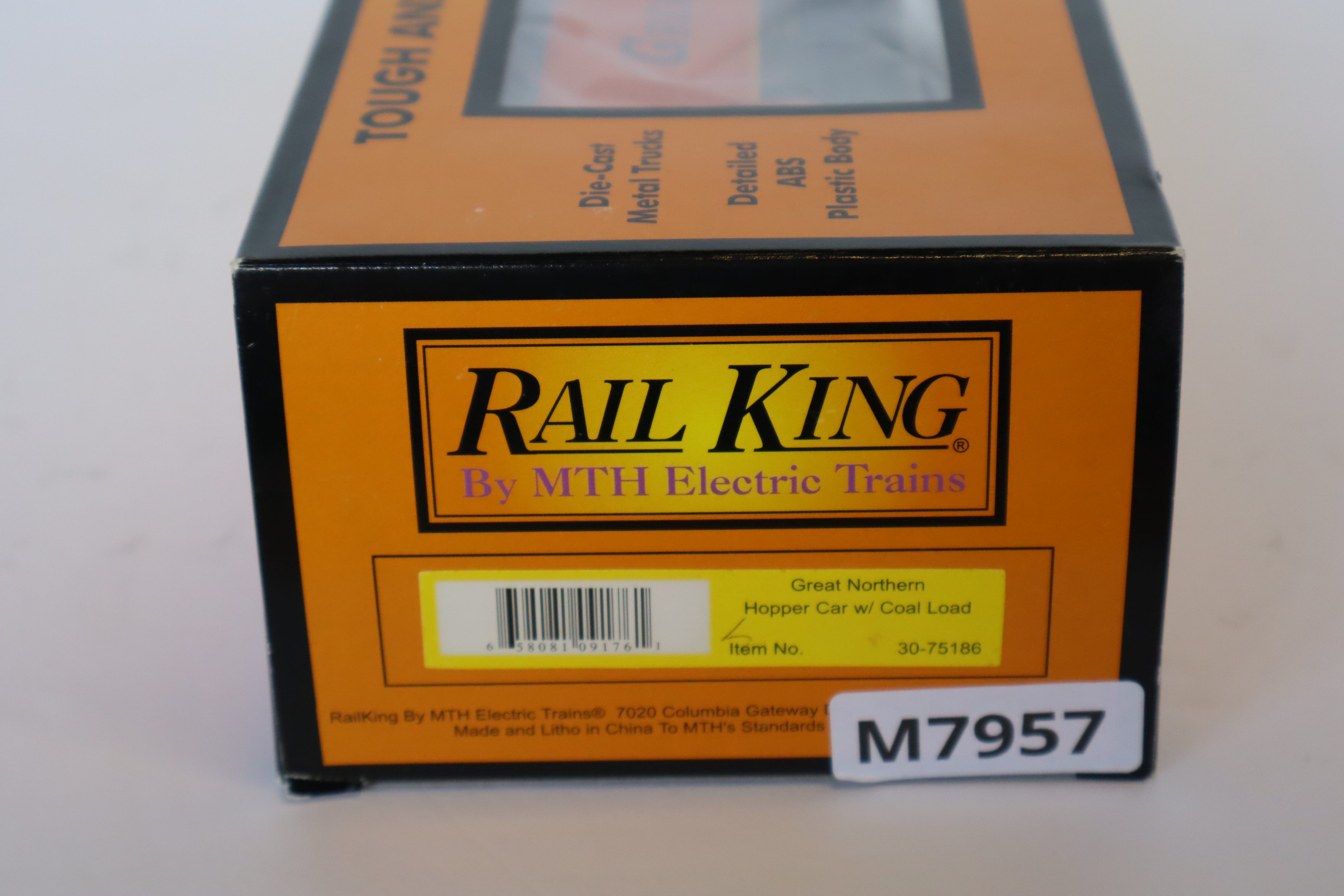 Rail King 30-75186 Great Northern Hopper Car w/ Coal Load-Second hand-M7957
