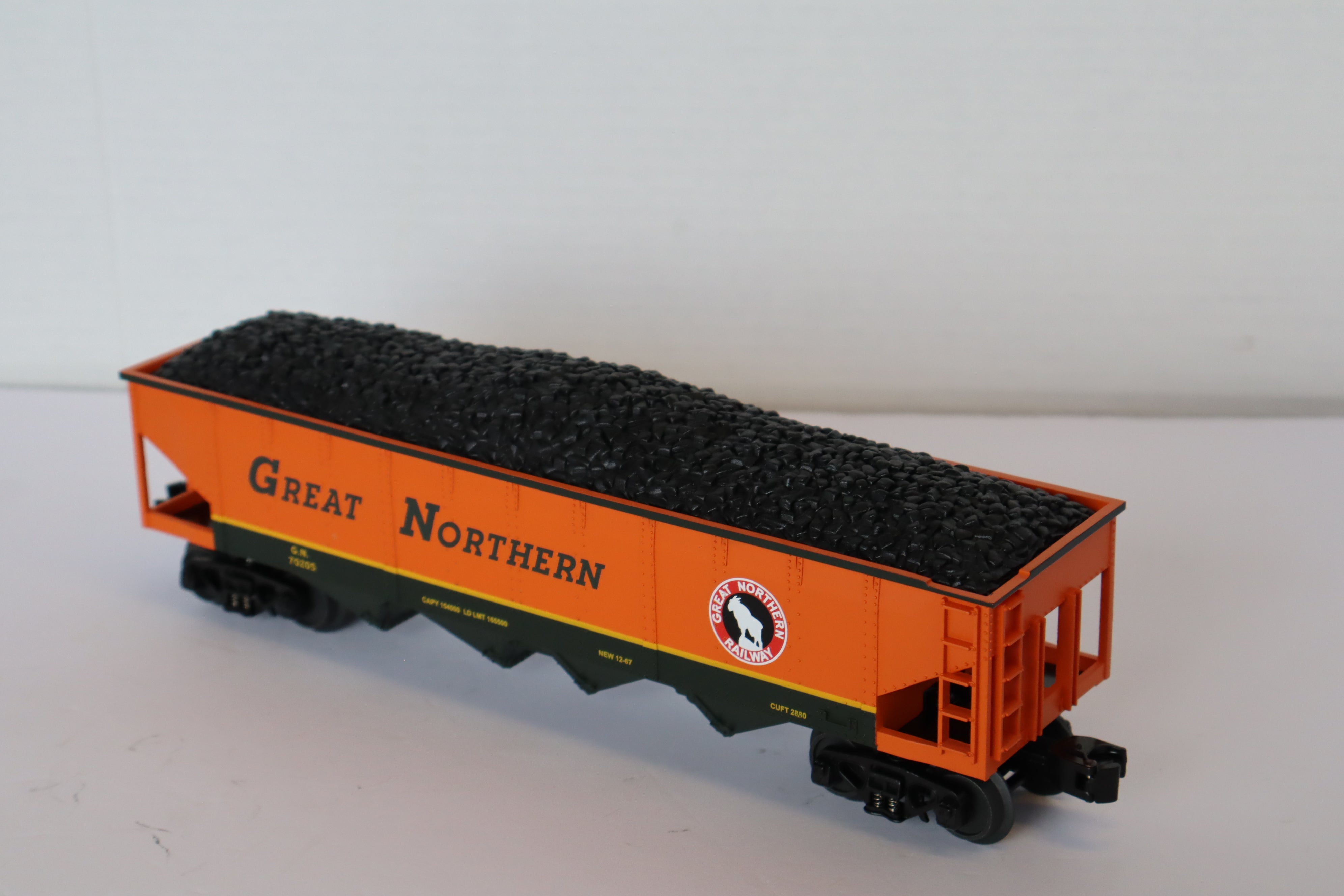 Rail King 30-75186 Great Northern Hopper Car w/ Coal Load-Second hand-M7957