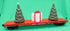 MTH 70-76073 - Flat Car "Christmas" #122525 w/ Lighted Christmas Trees