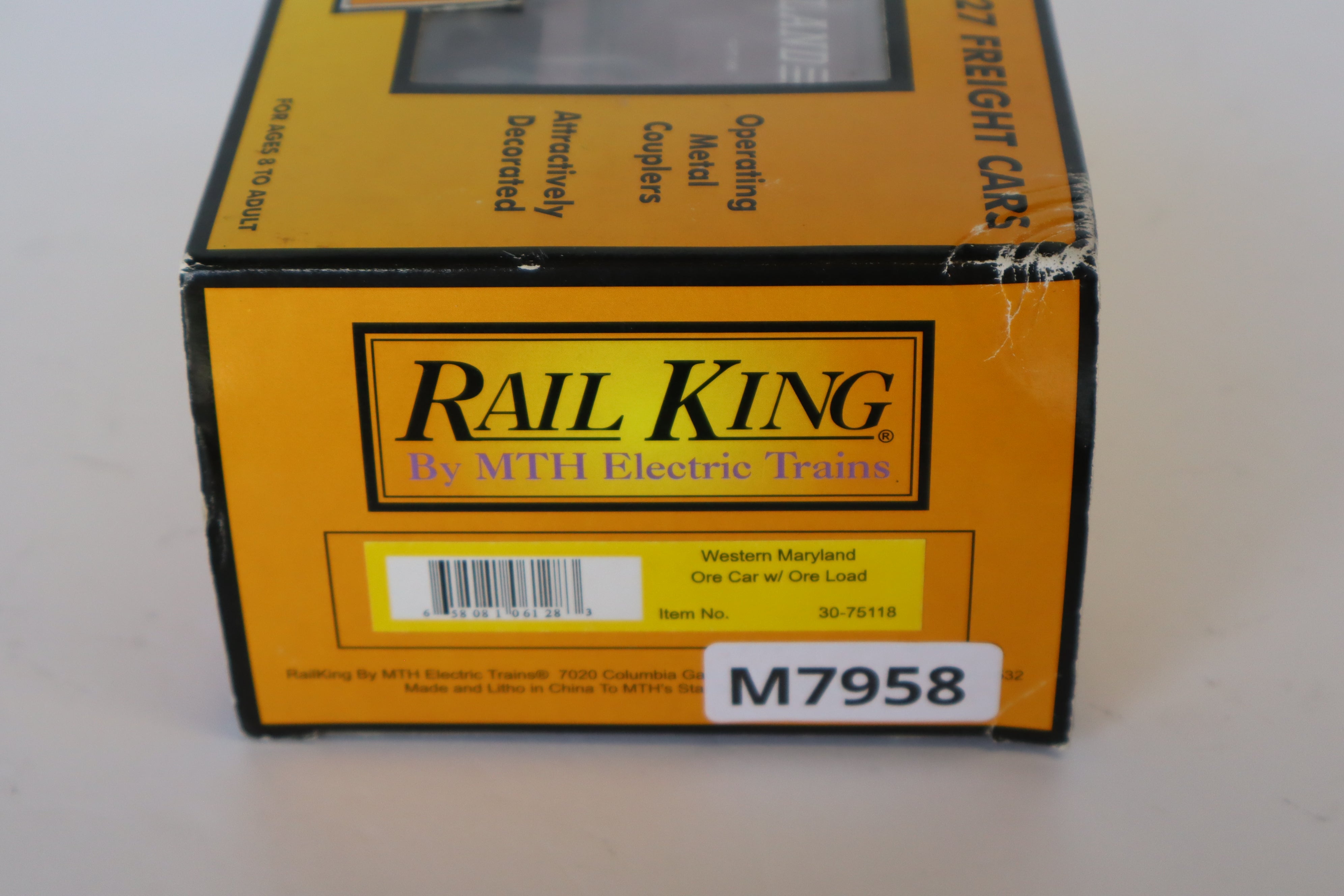 Rail King 30-75118 Western Maryland Ore Car w/ Ore Load-Second hand-M7958