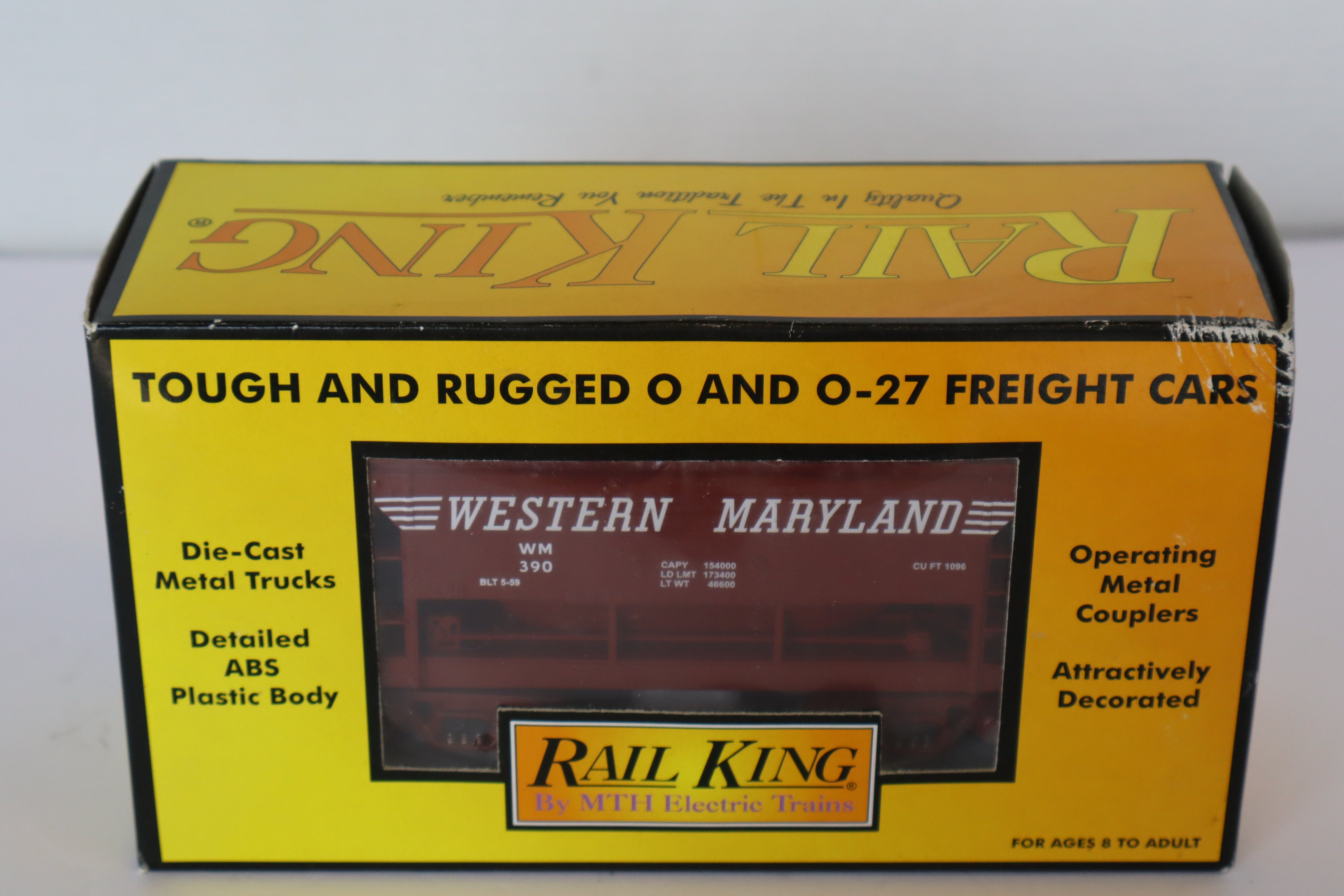 Rail King 30-75118 Western Maryland Ore Car w/ Ore Load-Second hand-M7958