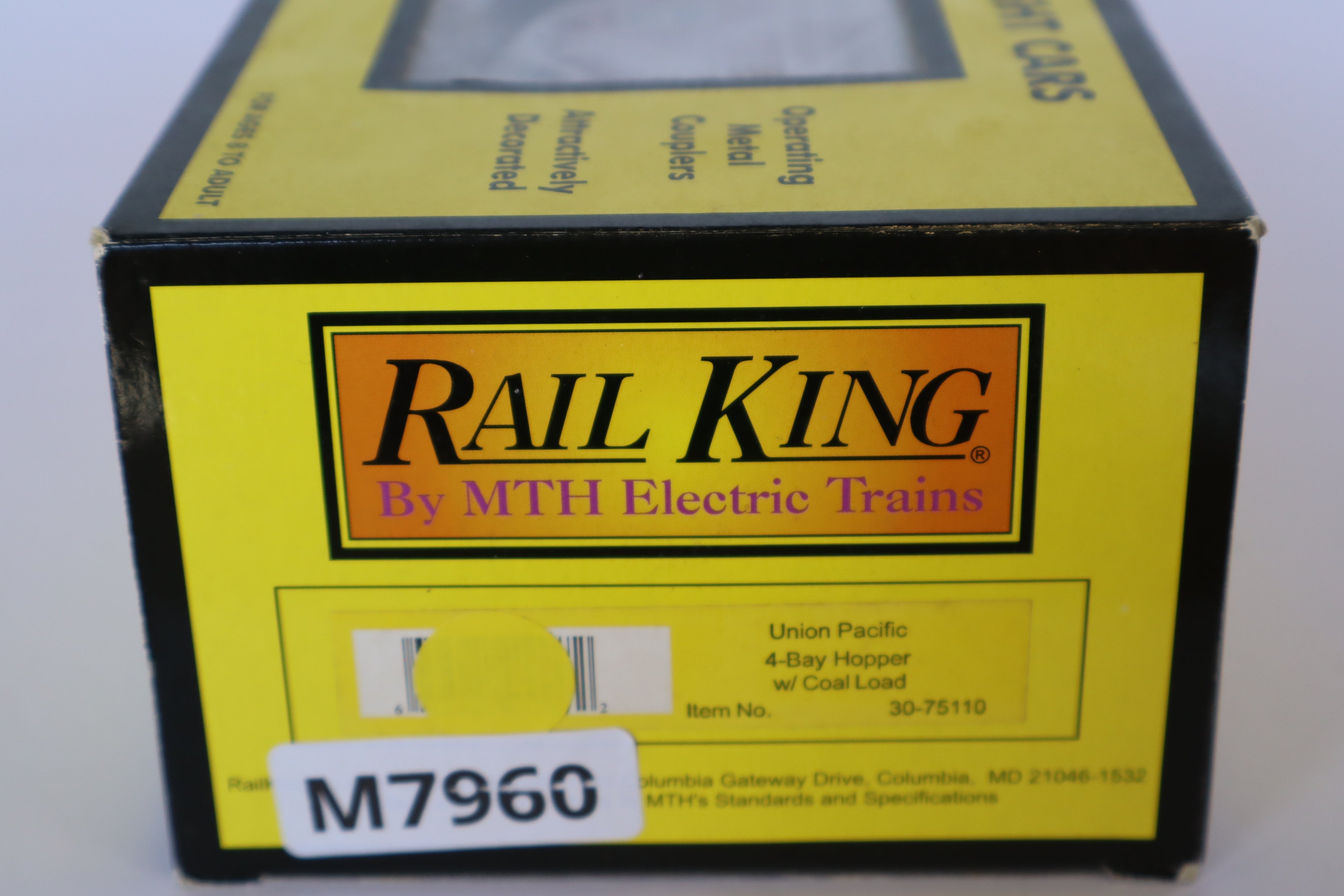 Rail King 30-75110 Union Pacific 4-Bay Hopper w/ Coal Load-Second hand-M7960