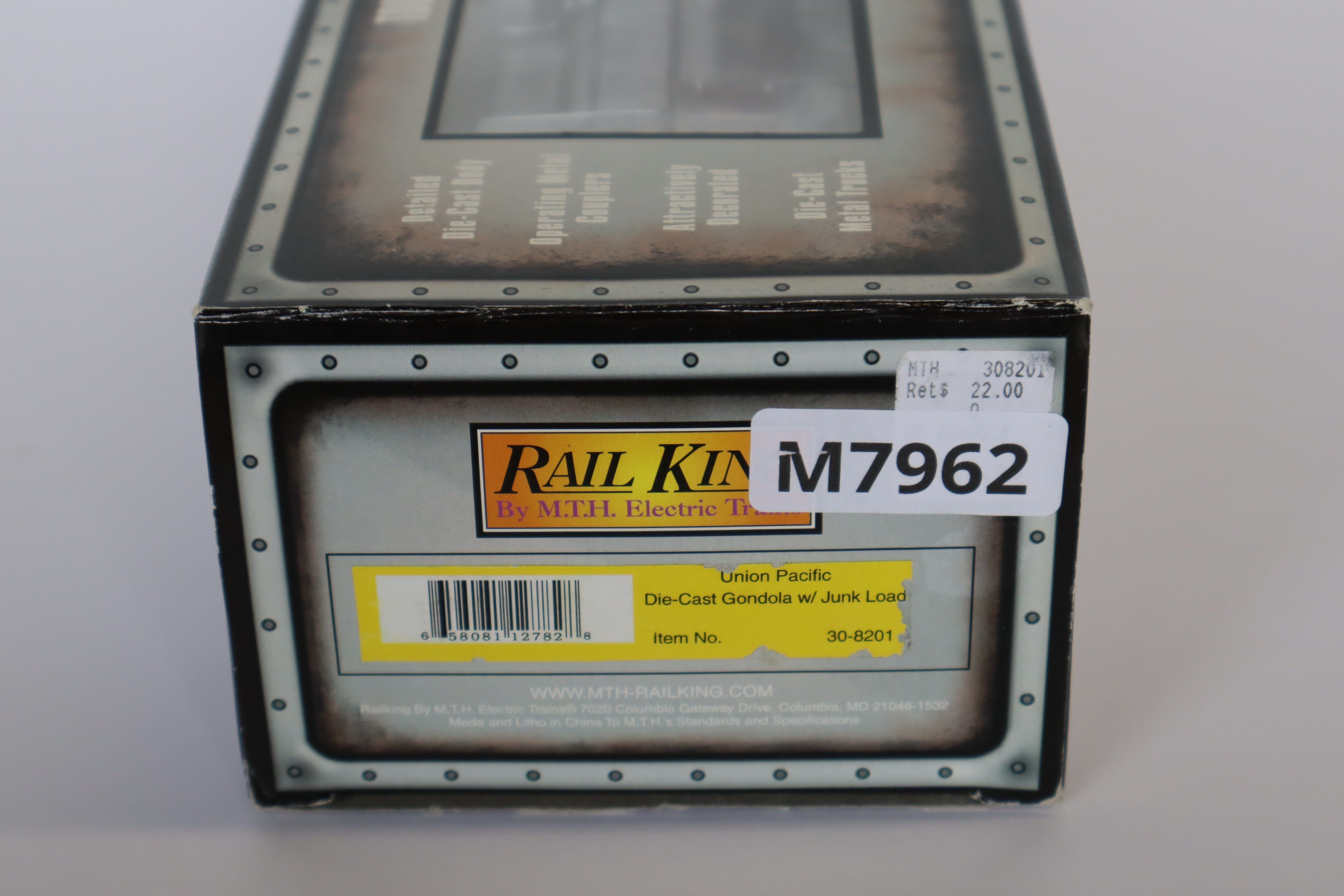Rail King 30-8201 Union Pacific Die Cast Gondola w/ Junk Load-Second hand-M7962