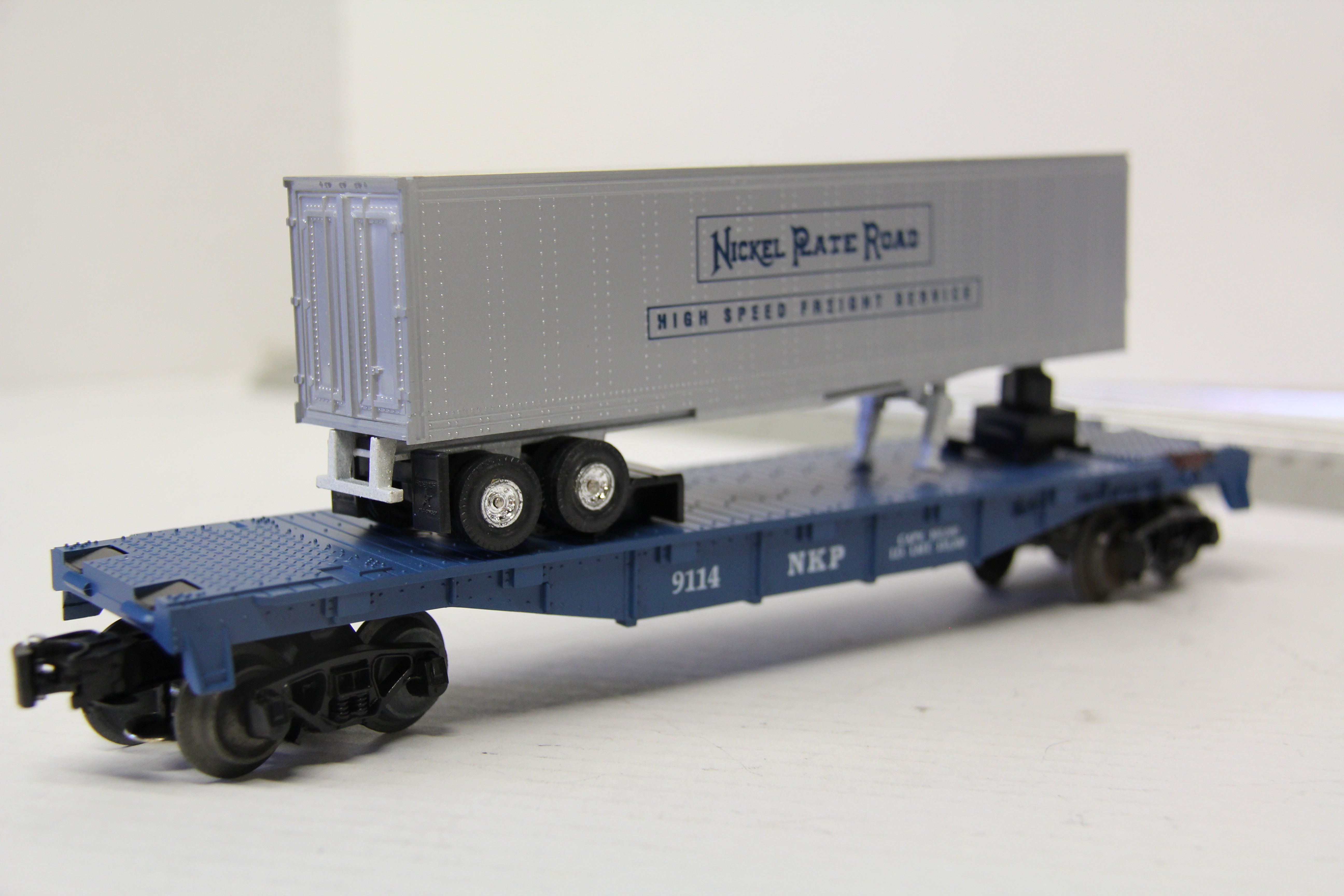 Lionel Nickel Plate Road Flat Car w. Trailer #9114-Second hand-M4628