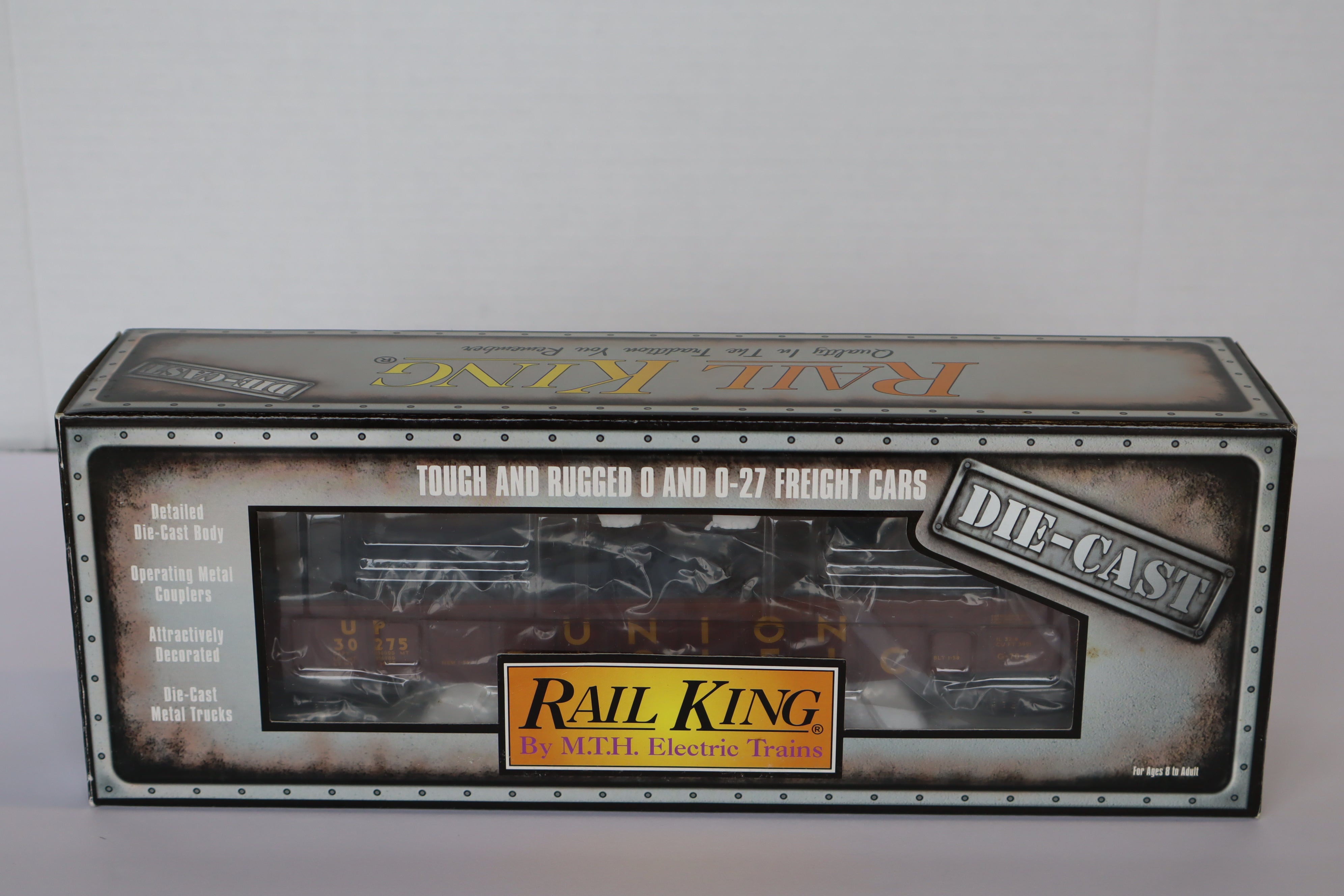Rail King 30-8201 Union Pacific Die Cast Gondola w/ Junk Load-Second hand-M7962