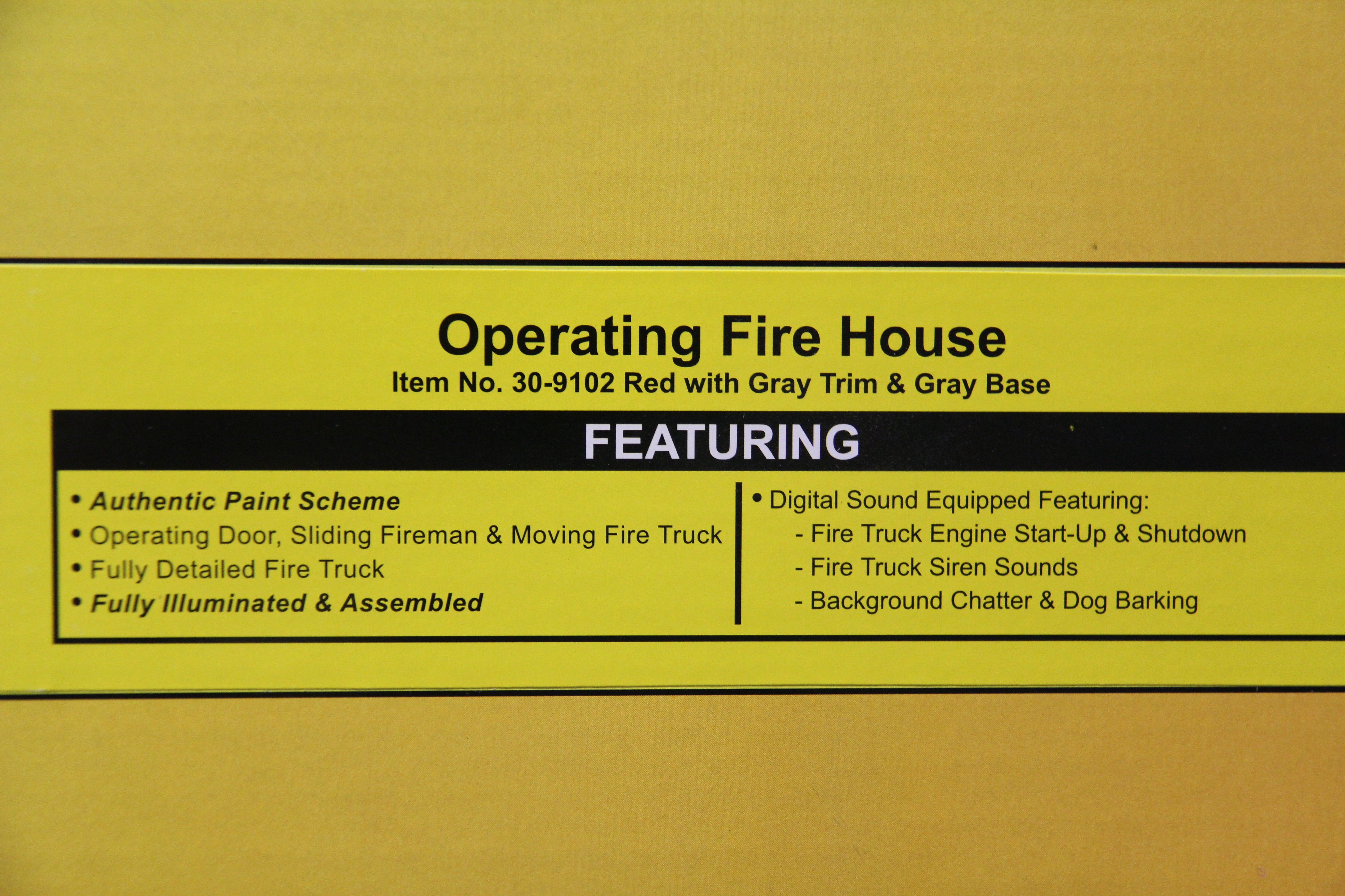 Rail King 30-9102 Operating Fire House-Second hand-M4633