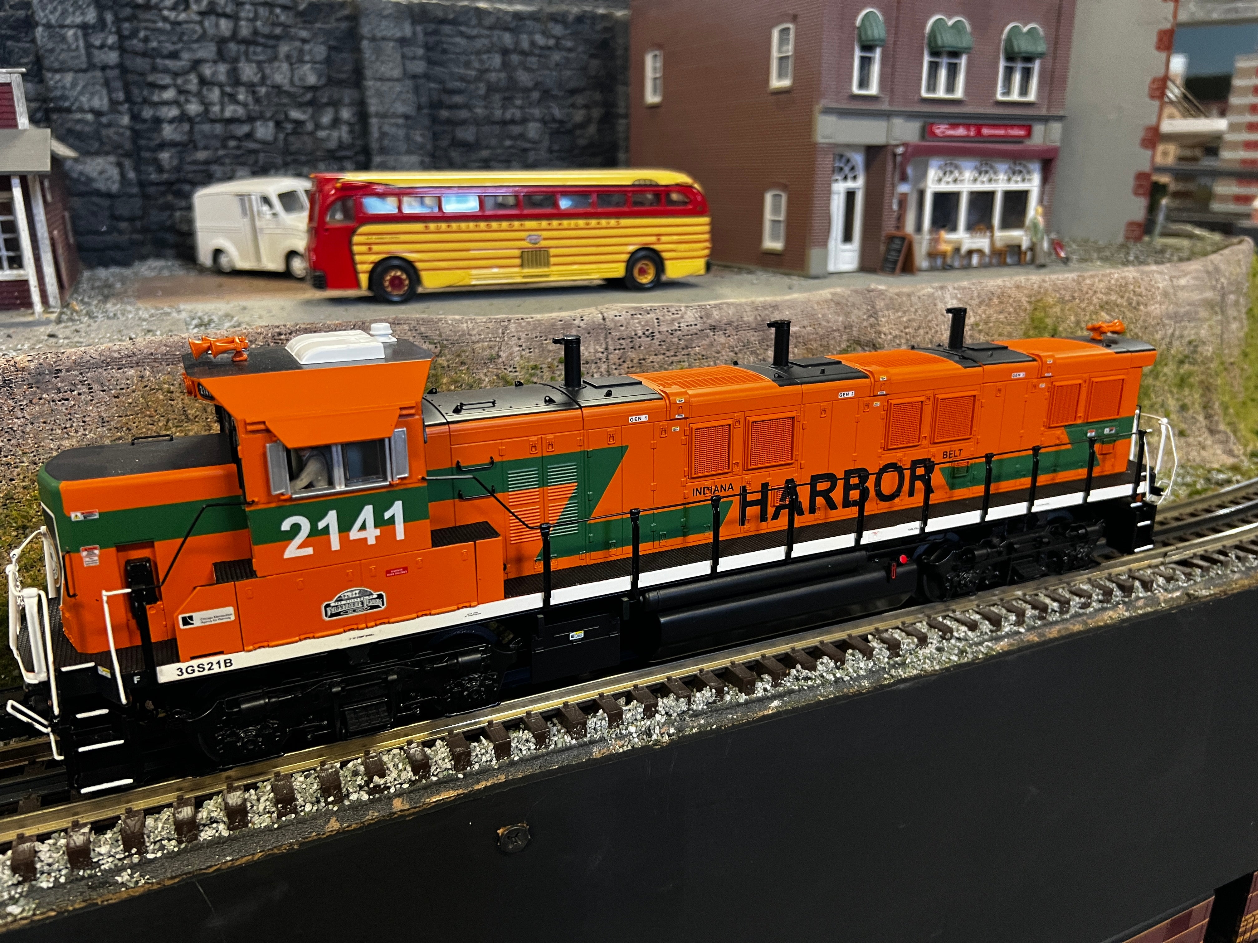 MTH 20-21701-1 - 3GS21B Genset Diesel Engine "Indiana Harbor Belt" #2141 w/ PS3 (Hi-Rail Wheels) - Custom Run for MrMuffin'sTrains