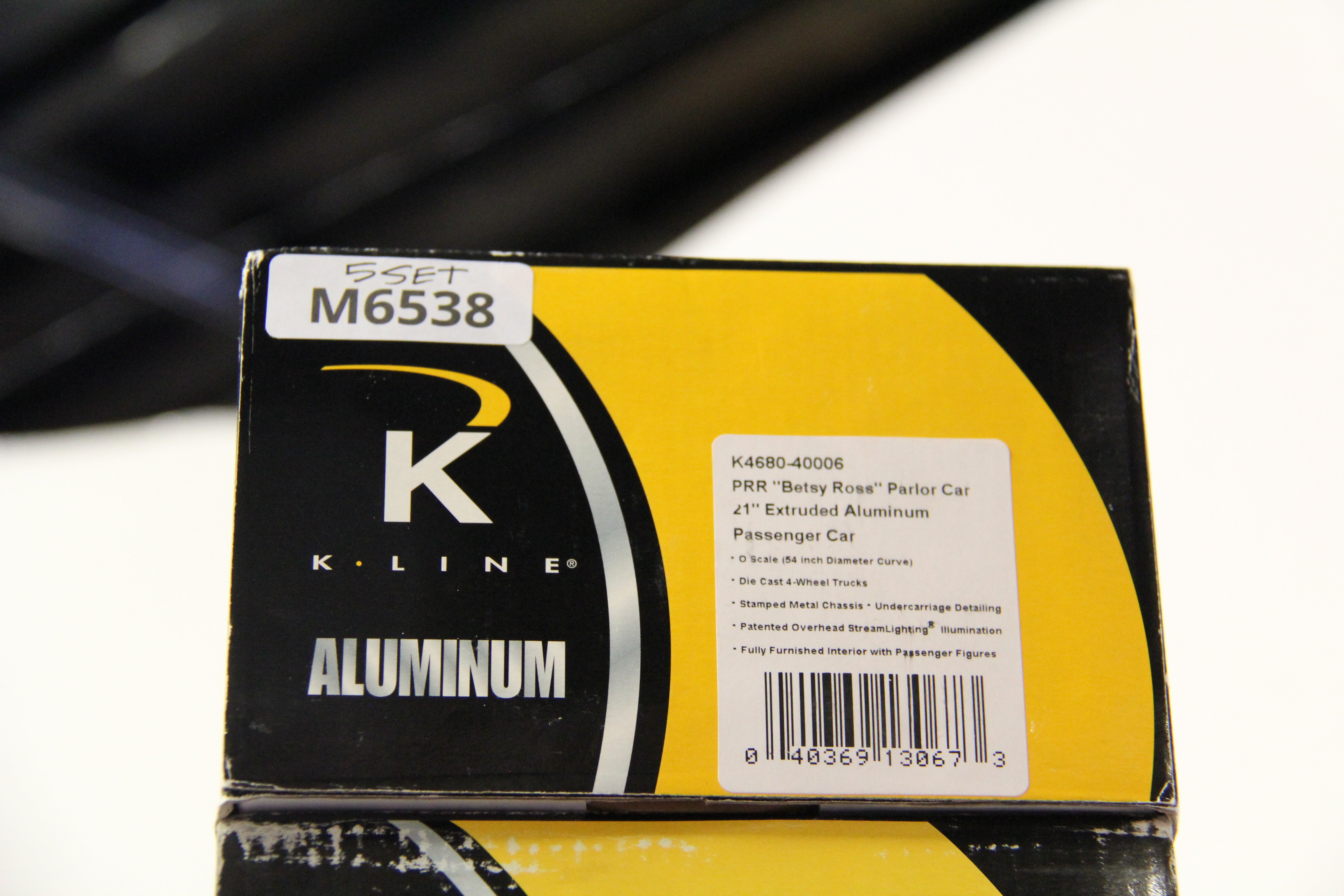 K Line K4680-40006,7,8,9,10 PRR 21" Extruded Aluminum Passenger Cars 5 Car Set-Second hand-M6538