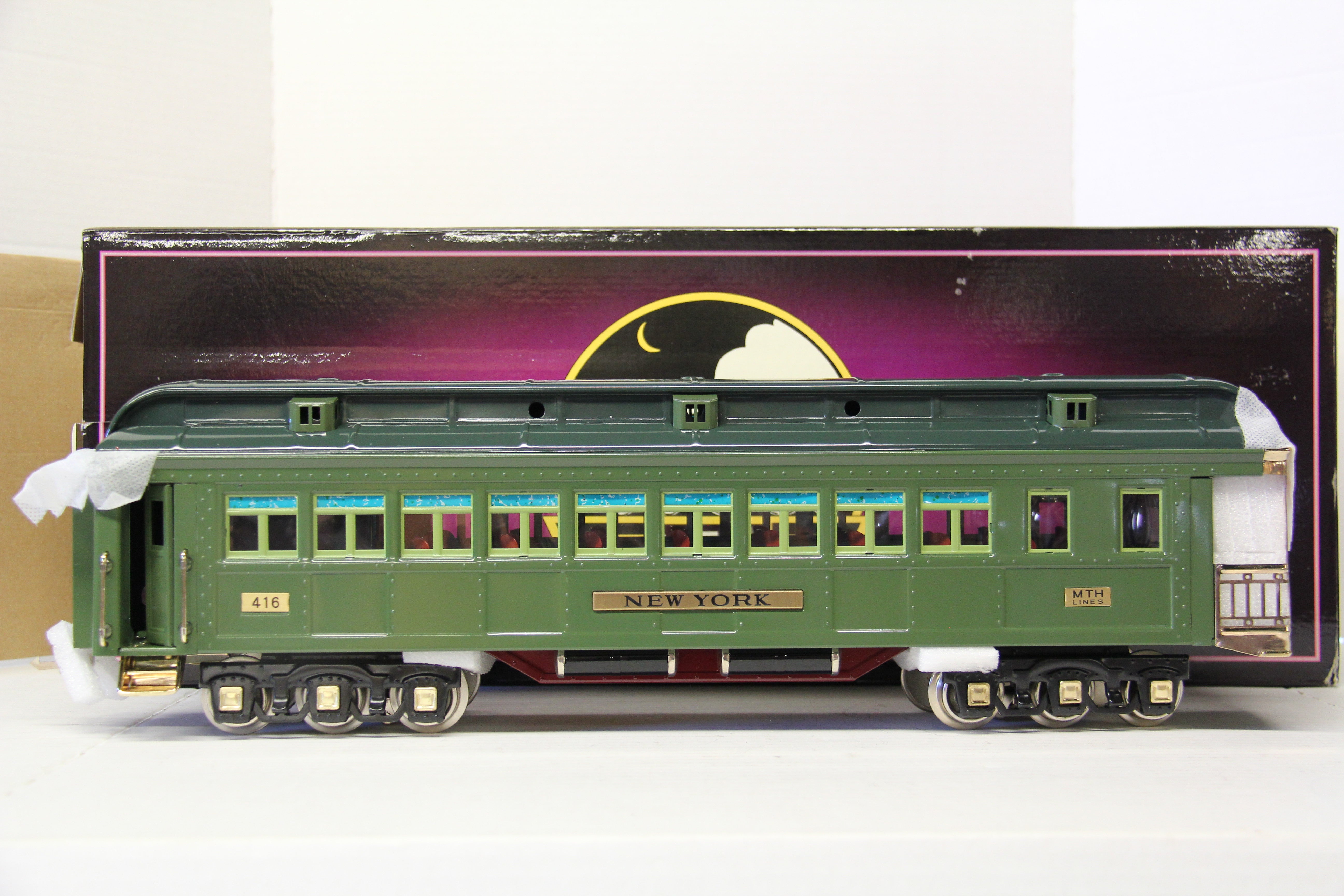 MTH 10-5032 Tinplate Traditions 4 Car Standard Gauge State Set-Second hand-M4638