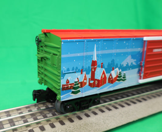 MTH 30-71236 - RailKing - Operating Box Car "Christmas" #122525 w/ Santa