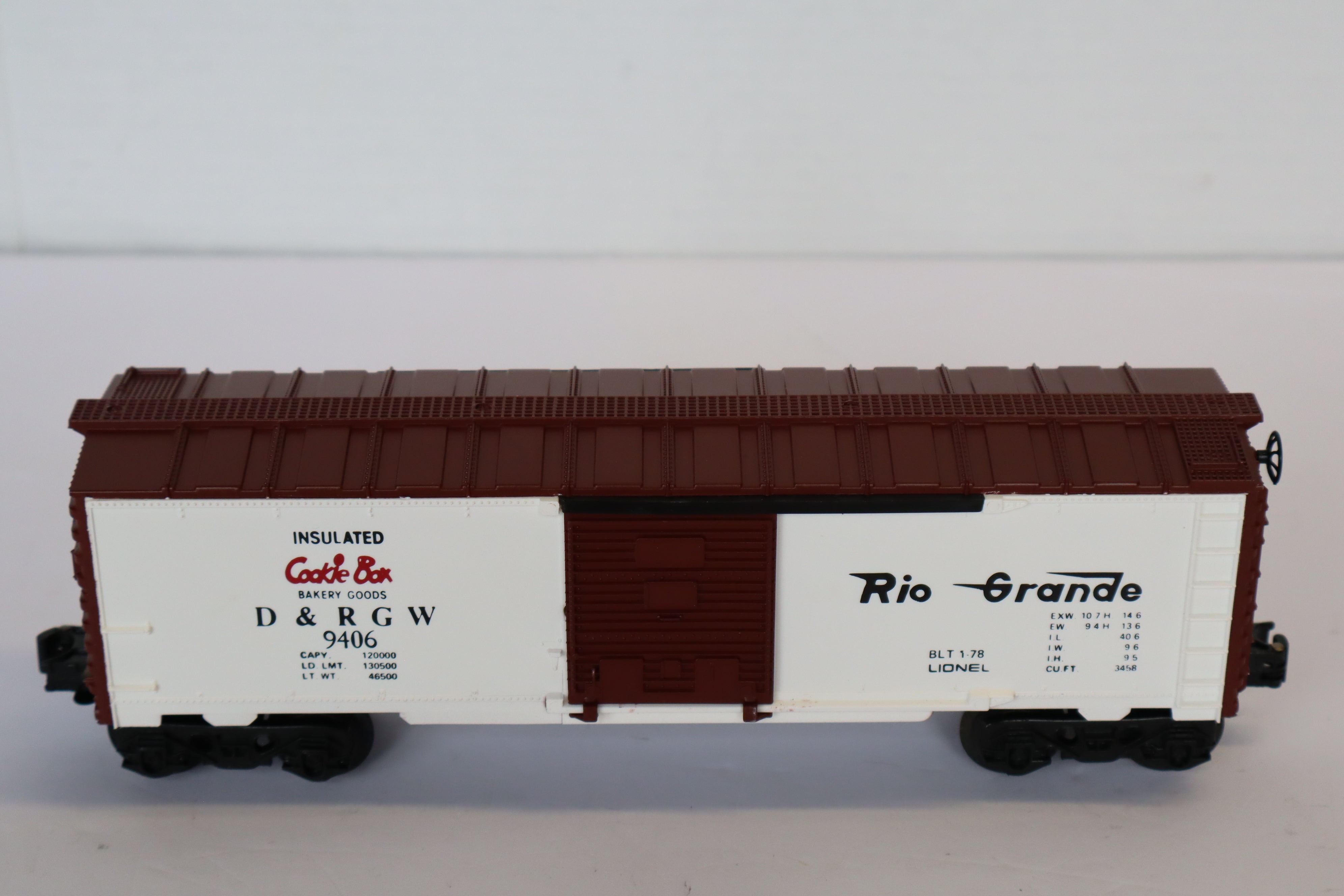 Lionel 6-9406 D&RGW Cookie Box Car-Second hand-M7968