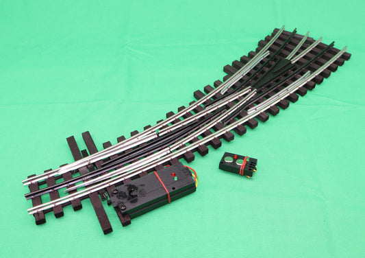 Ross Custom Switches #161M - Super Line - 072-054 Curved Switch Track (Left) w/ Dz1000 - MrMuffin'sTrains