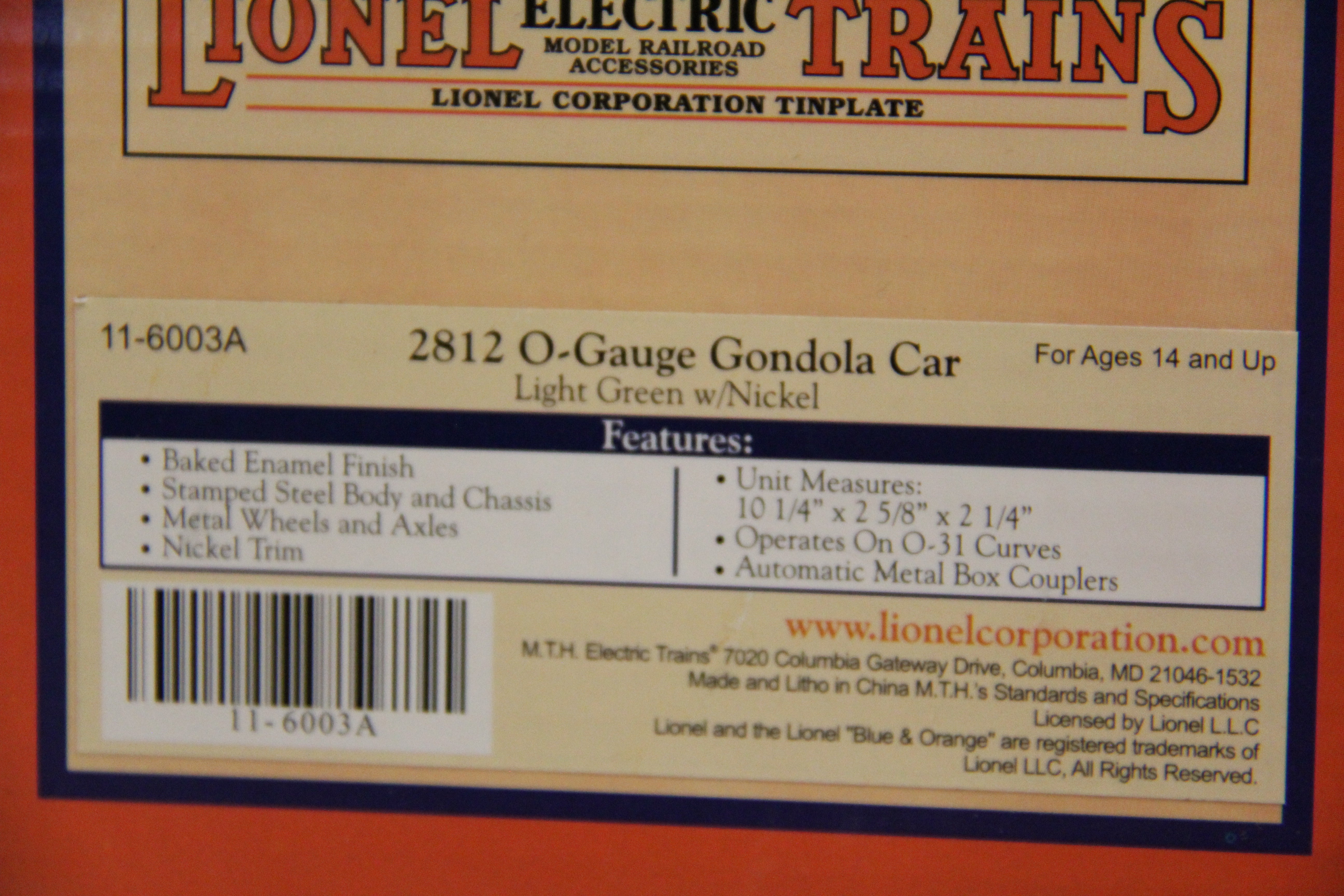 MTH 11-6003-1E Lionel 263E Locomotive & Tender & MTH 11-6003A, B, C, D Train Set-Second hand-M6547