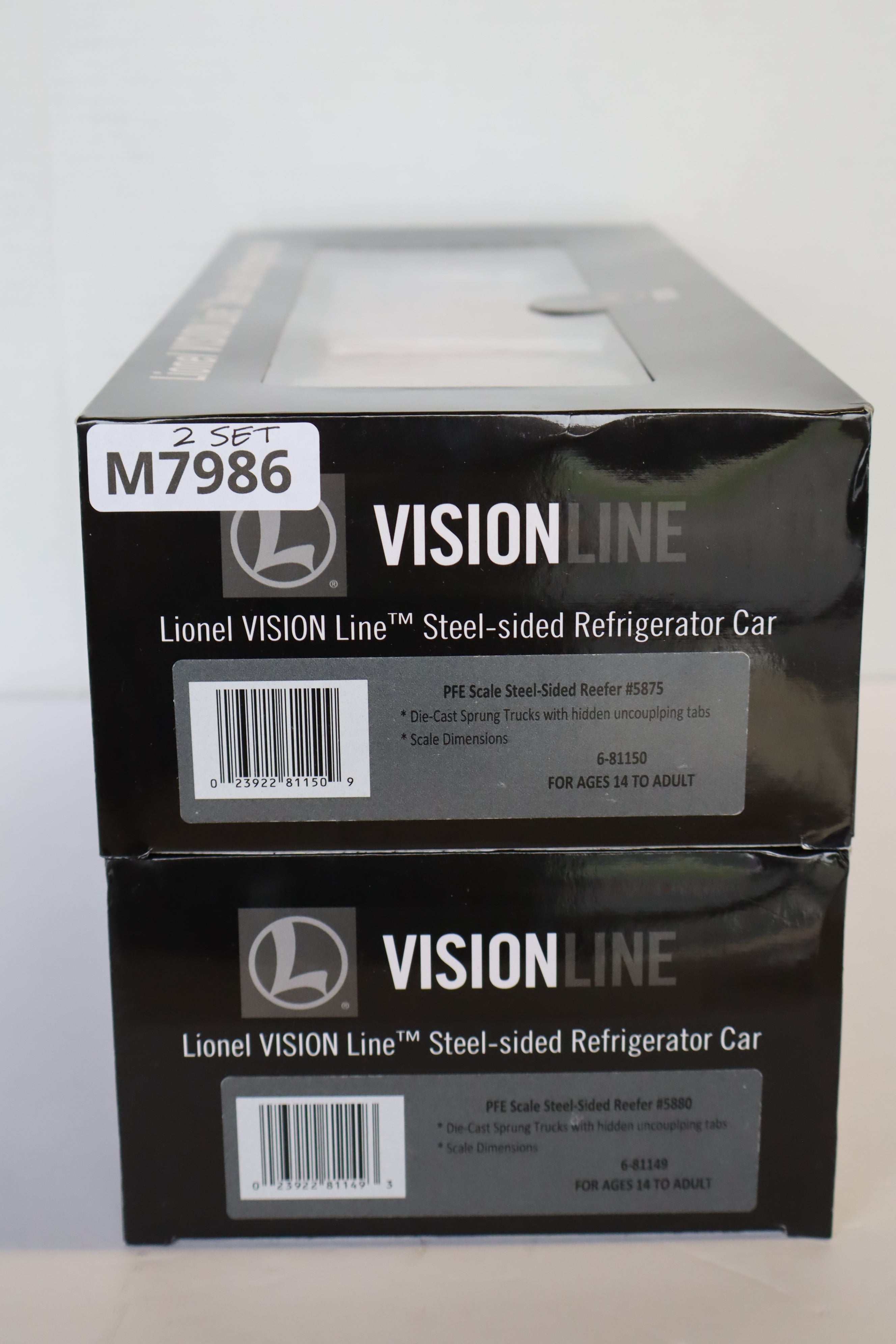 Lionel Vision Line 6-81150 & 6-81149 PFE Steel-Sided Reefer #5875 & #5880-- 2 Set-Second hand-M7986