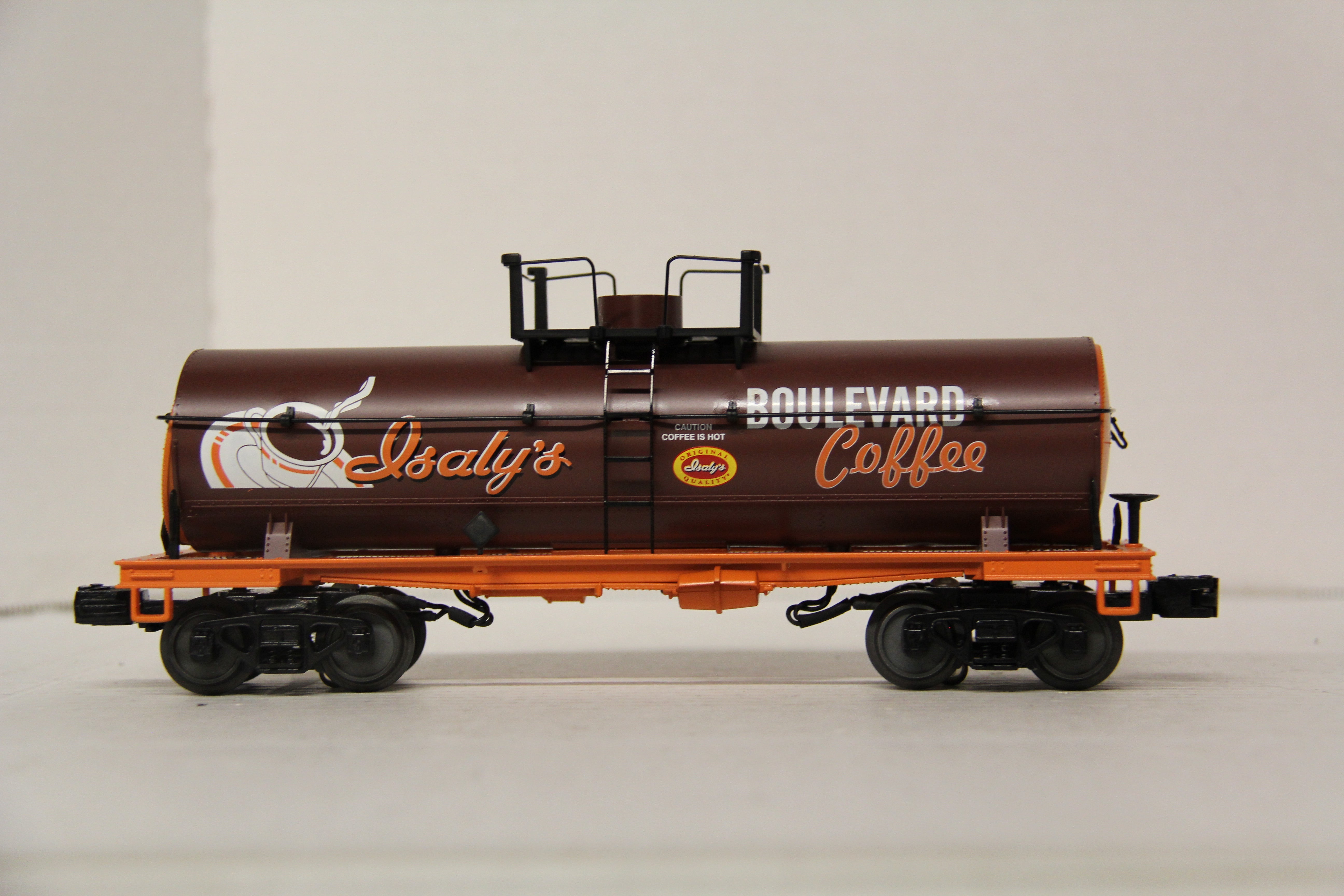 Rail King 30-73288 Isaly's Boulevard Coffee Smoking Tank Car-Second hand-M6554