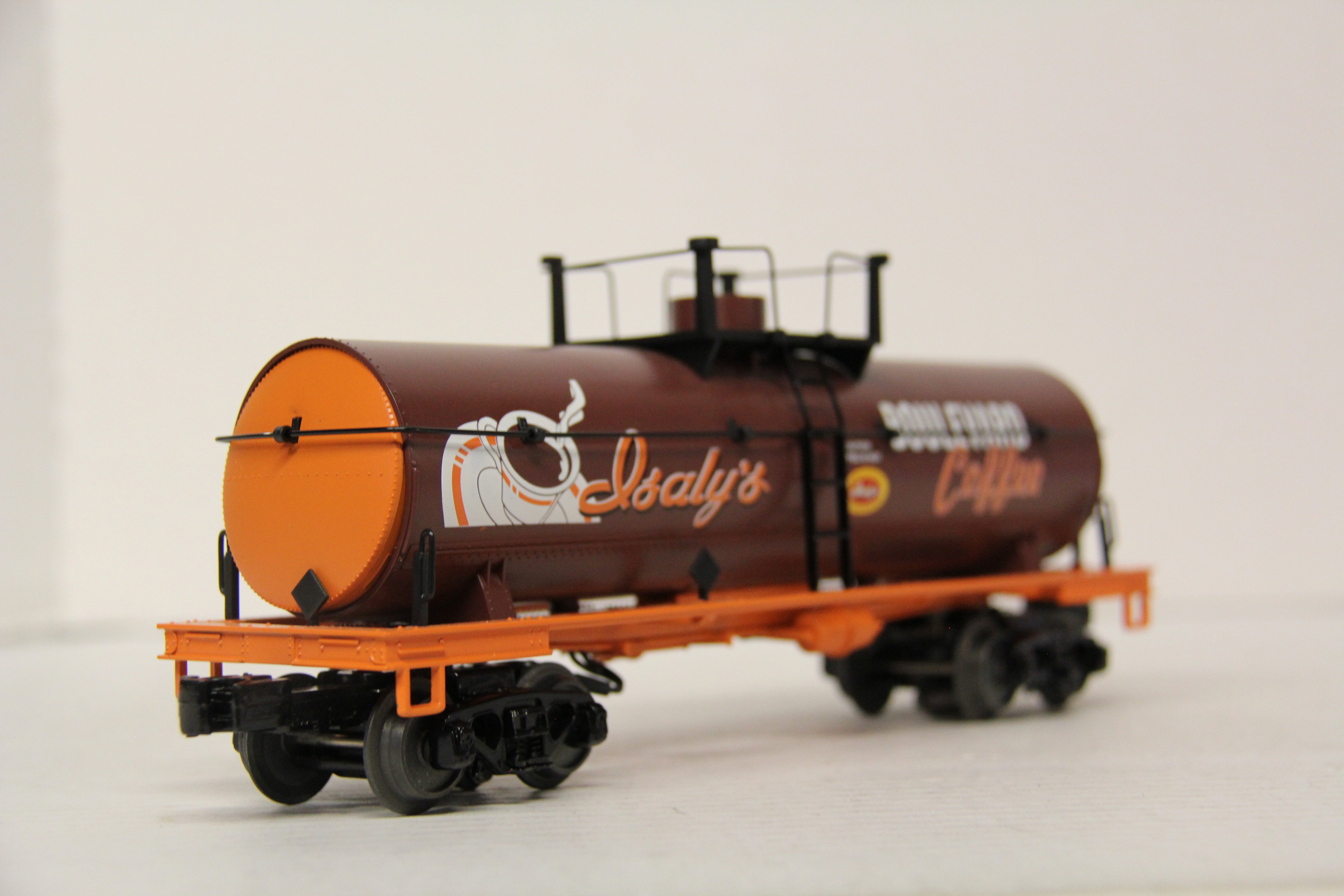Rail King 30-73288 Isaly's Boulevard Coffee Smoking Tank Car-Second hand-M6554