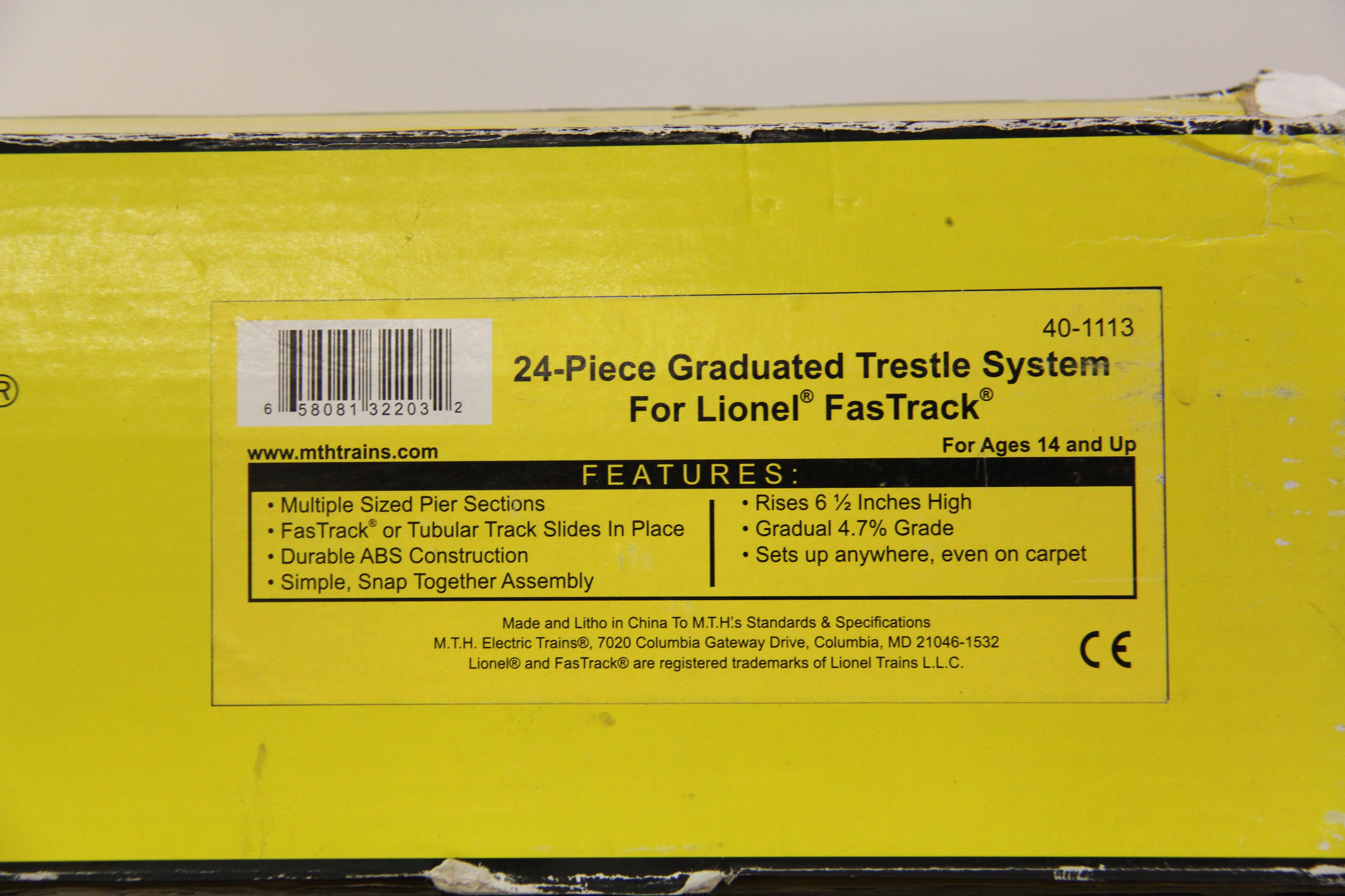 Rail King 40-1113  24-piece Graduated Trestle System For Lionel FasTrack-Second hand-M6555
