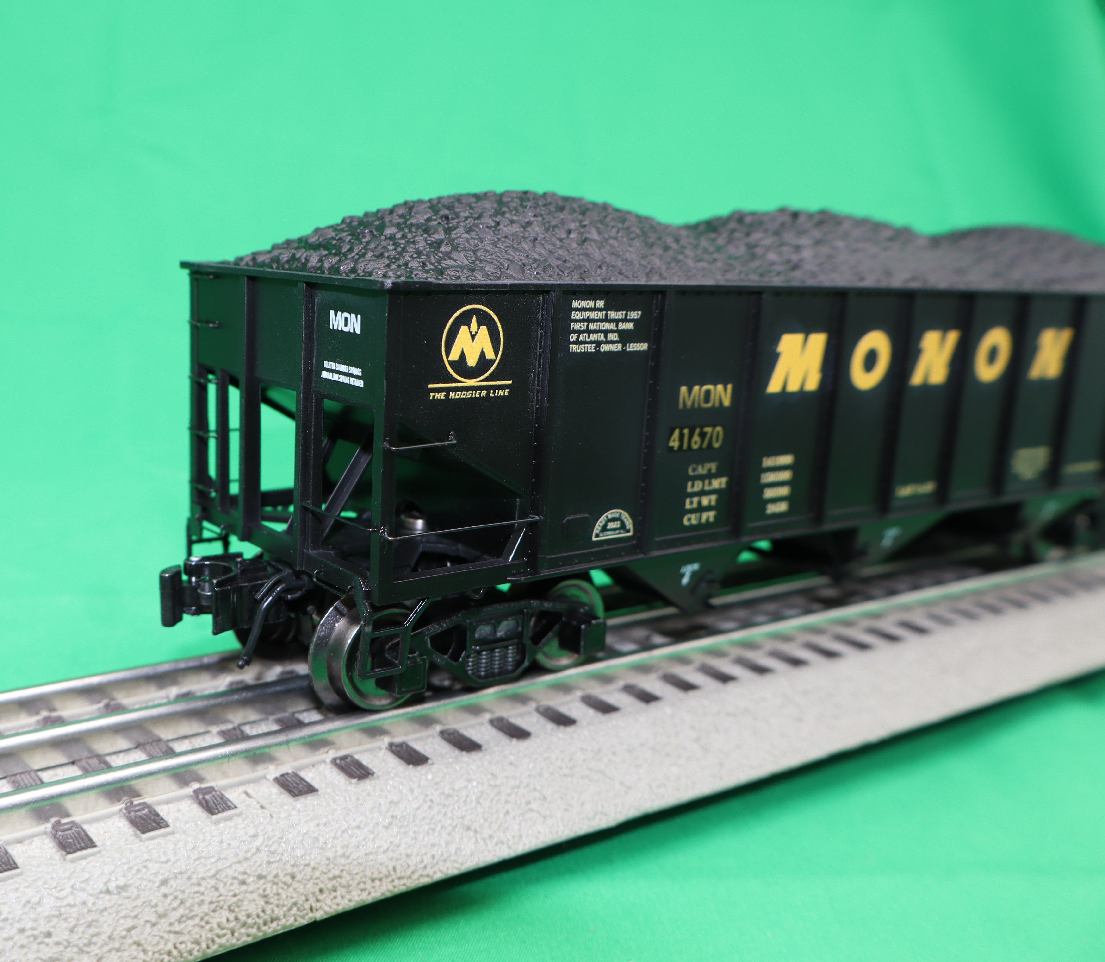 Ready Made Trains RMT-66260 - 70 Ton 3-Bay Coal Hopper Car "Monon" w/ Load - Custom Run for MrMuffin'sTrains