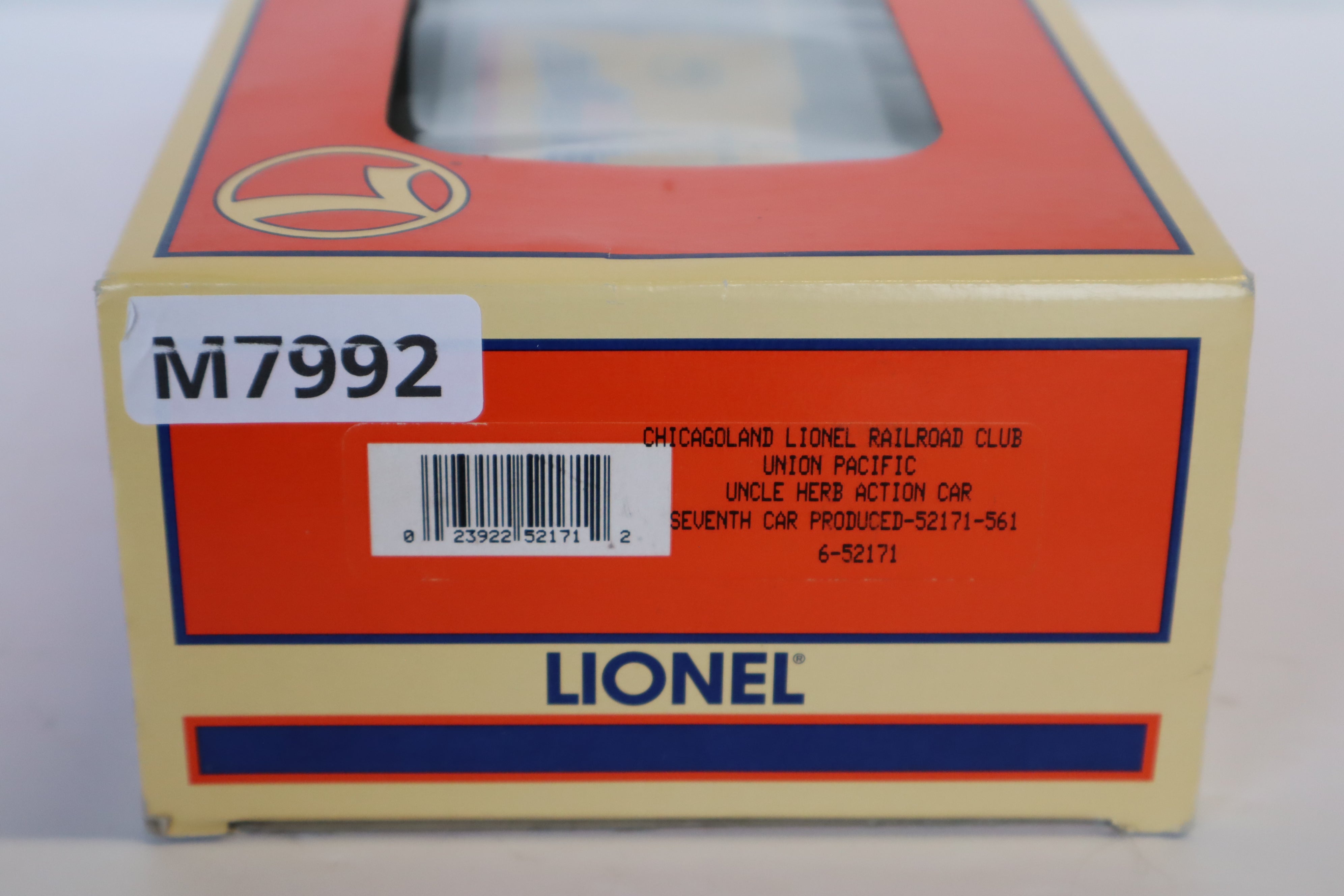 Lionel 6-52171 Chicagoland Lionel Railroad Club Union Pacific Uncle Herb Action Car-Second hand-M7992